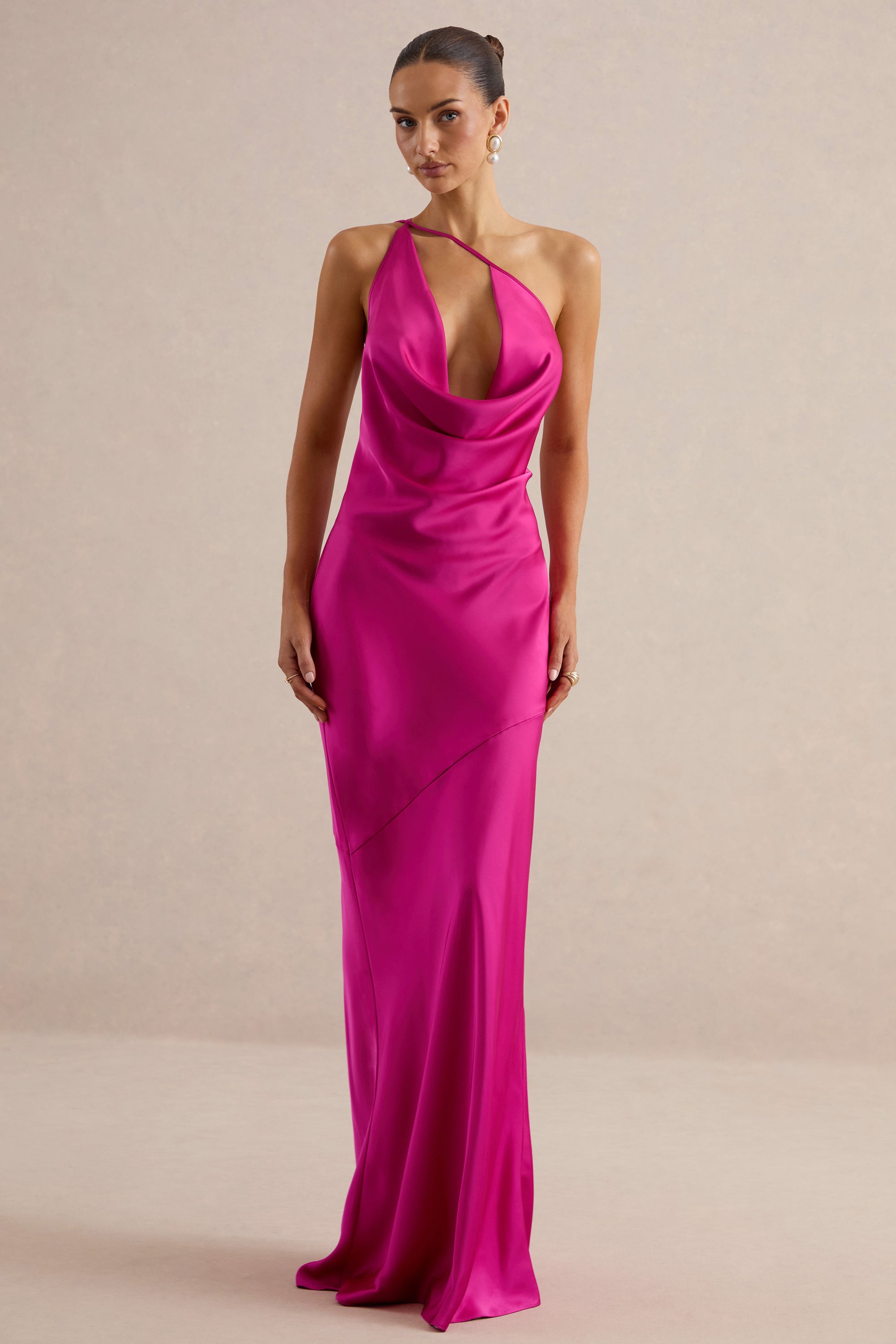 ECM_HR_Kamalyn Hot Pink Satin Asymmetric-Neck Maxi Dress CL138541080 7.jpg