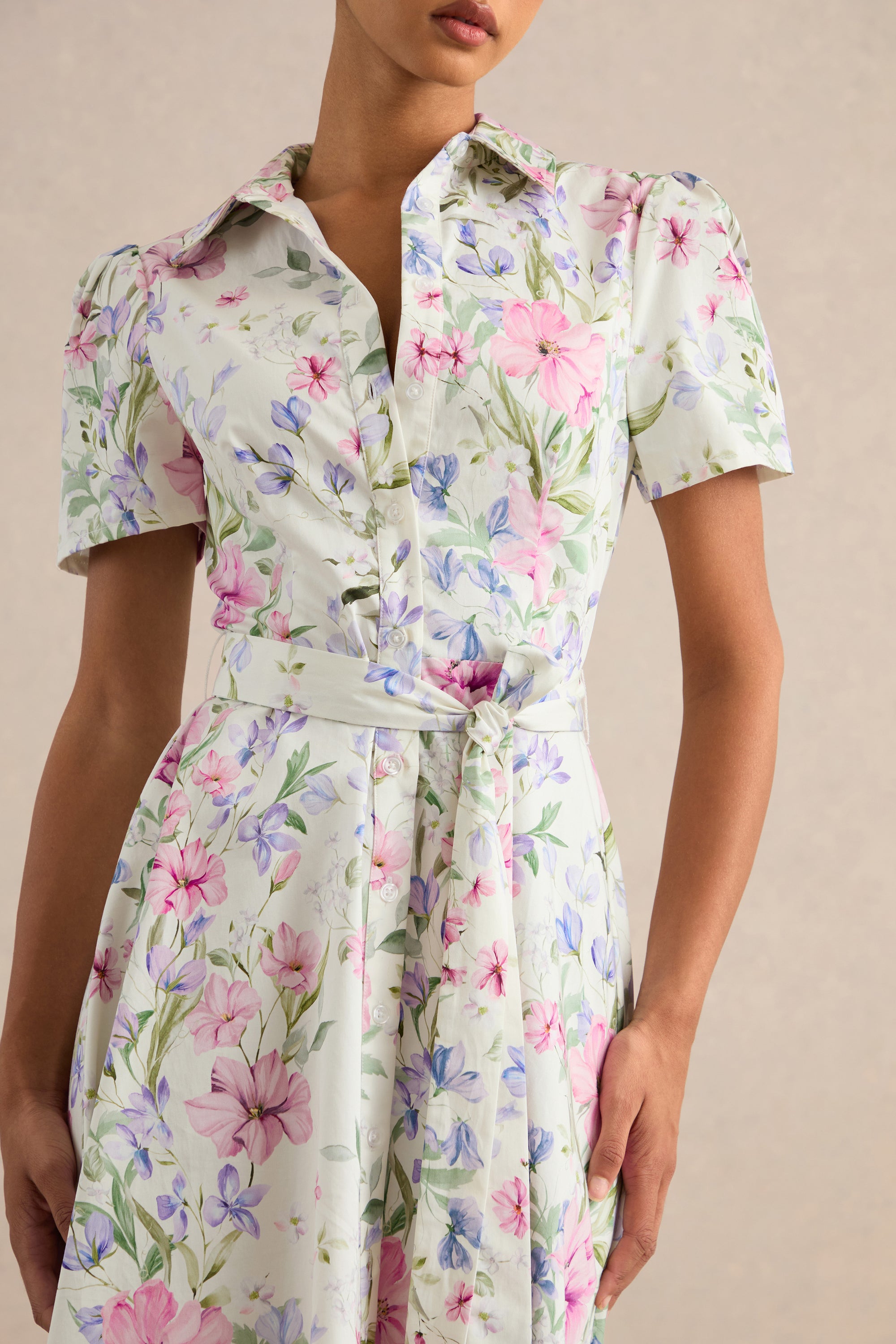 ECM_HR_CL138602111 - Viviette _ Cream Floral Print Collared-Neck Midi Dress 4.jpg