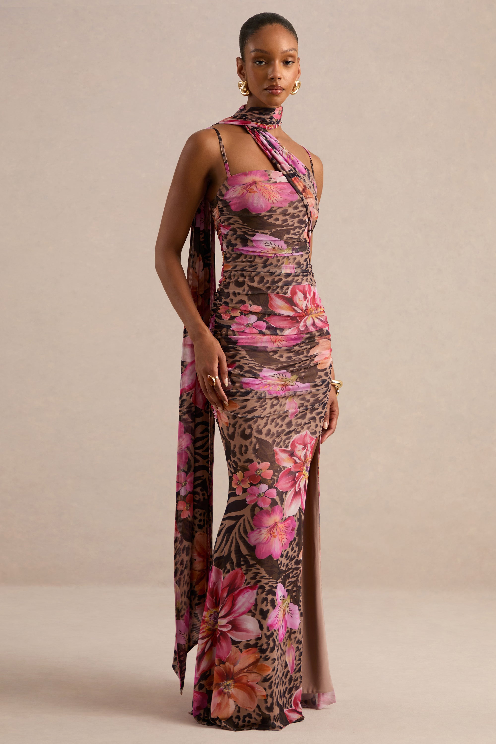 ECM_HR_CL138616021 - Navia _ Brown Animal And Floral Print Square-Neck Maxi Dress With Sash Detail2.jpg