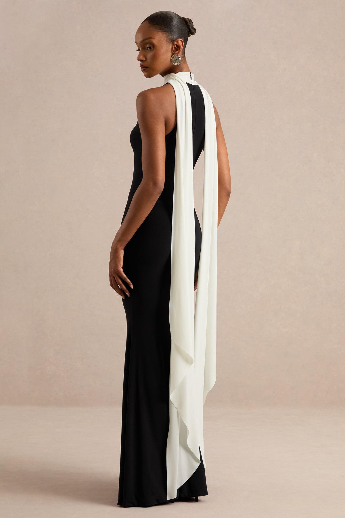 CL138668002 - Calise _ Black & White High-Neck Maxi Dress With Cape Detail6.jpg