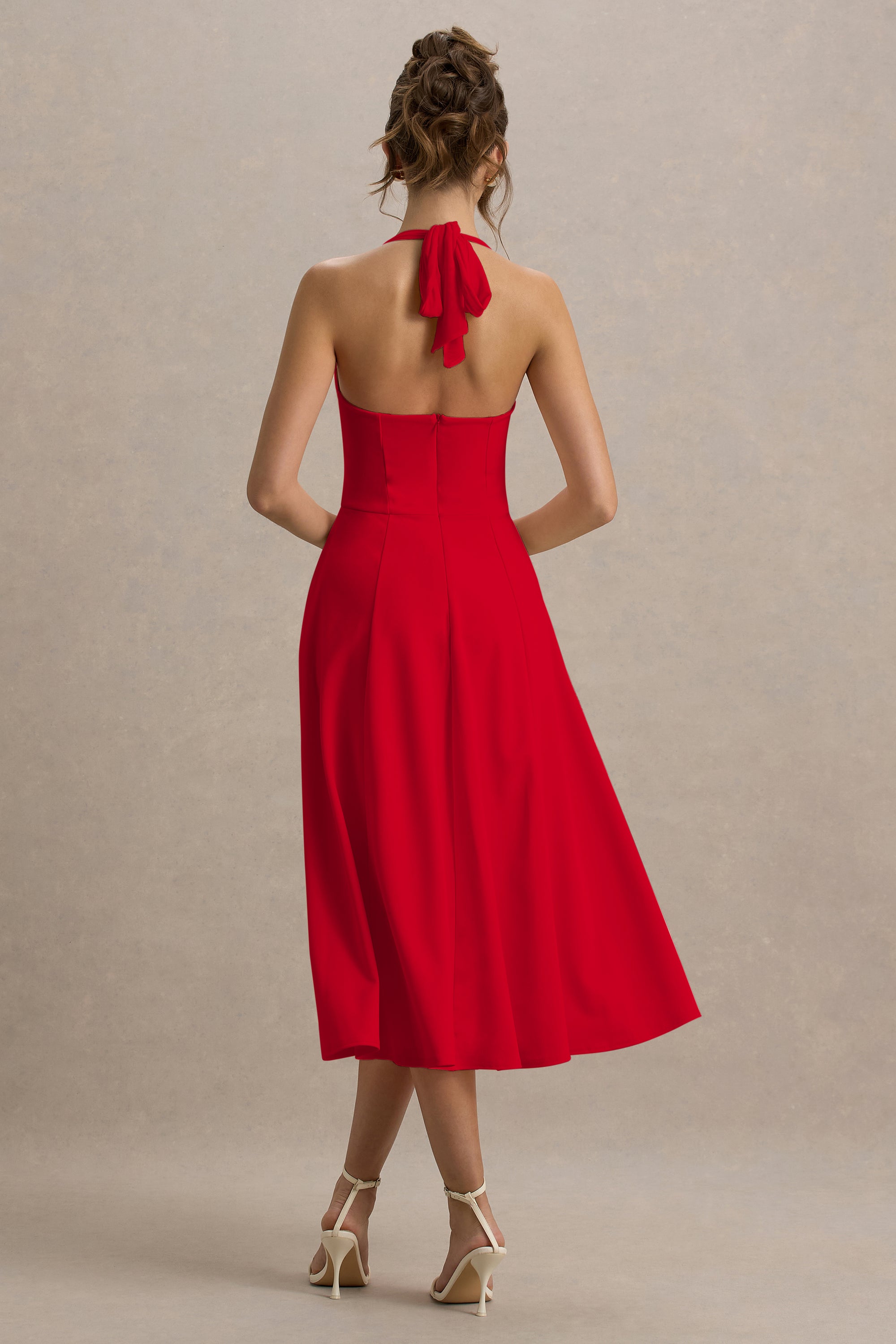 CL138695100 - Auburn | Red Halter Skater Midi Dress 0.jpg