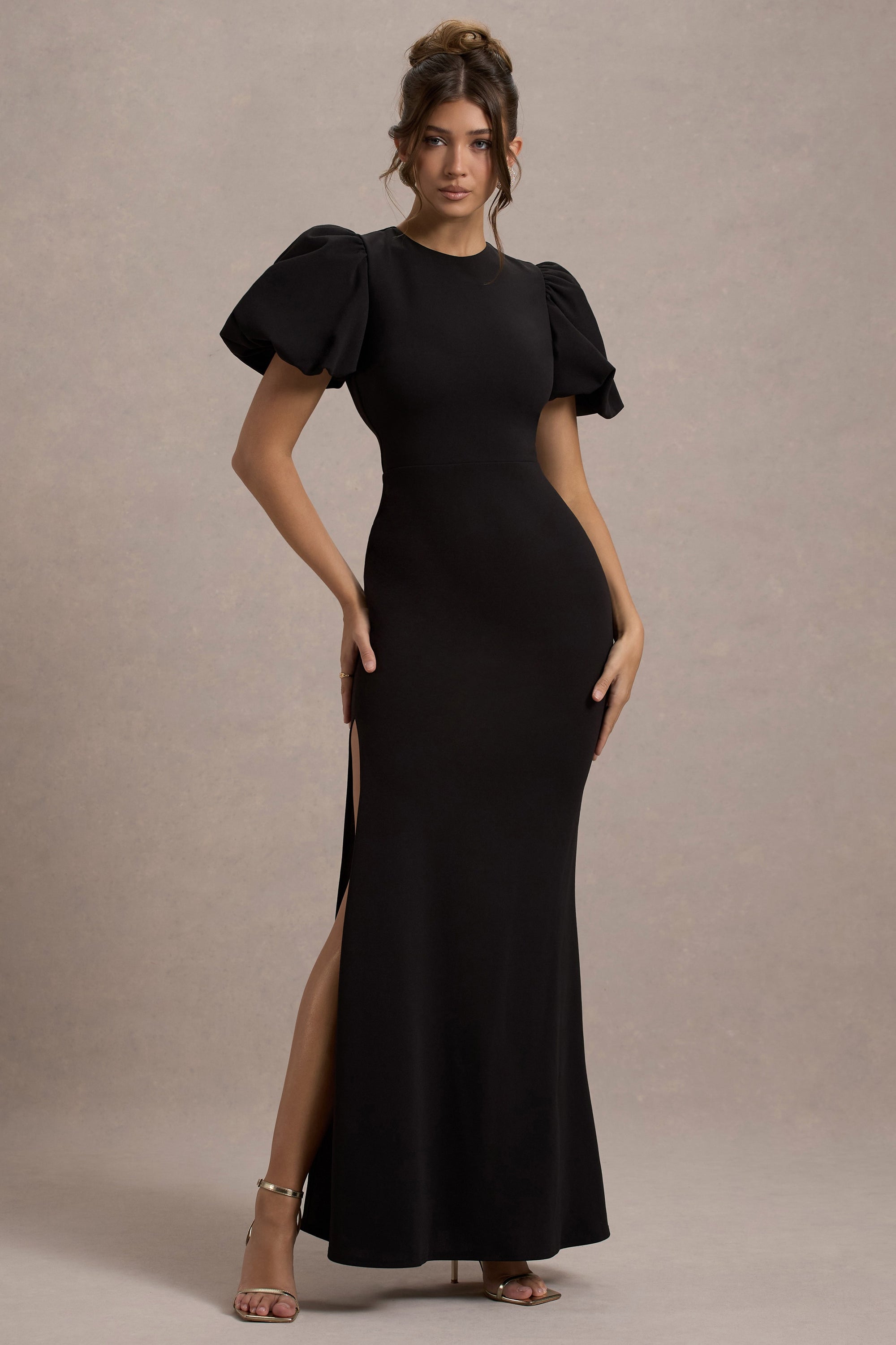 HR_CL138717001 - Love Letters  - Black Puff-Sleeve Maxi Dress 6.jpg