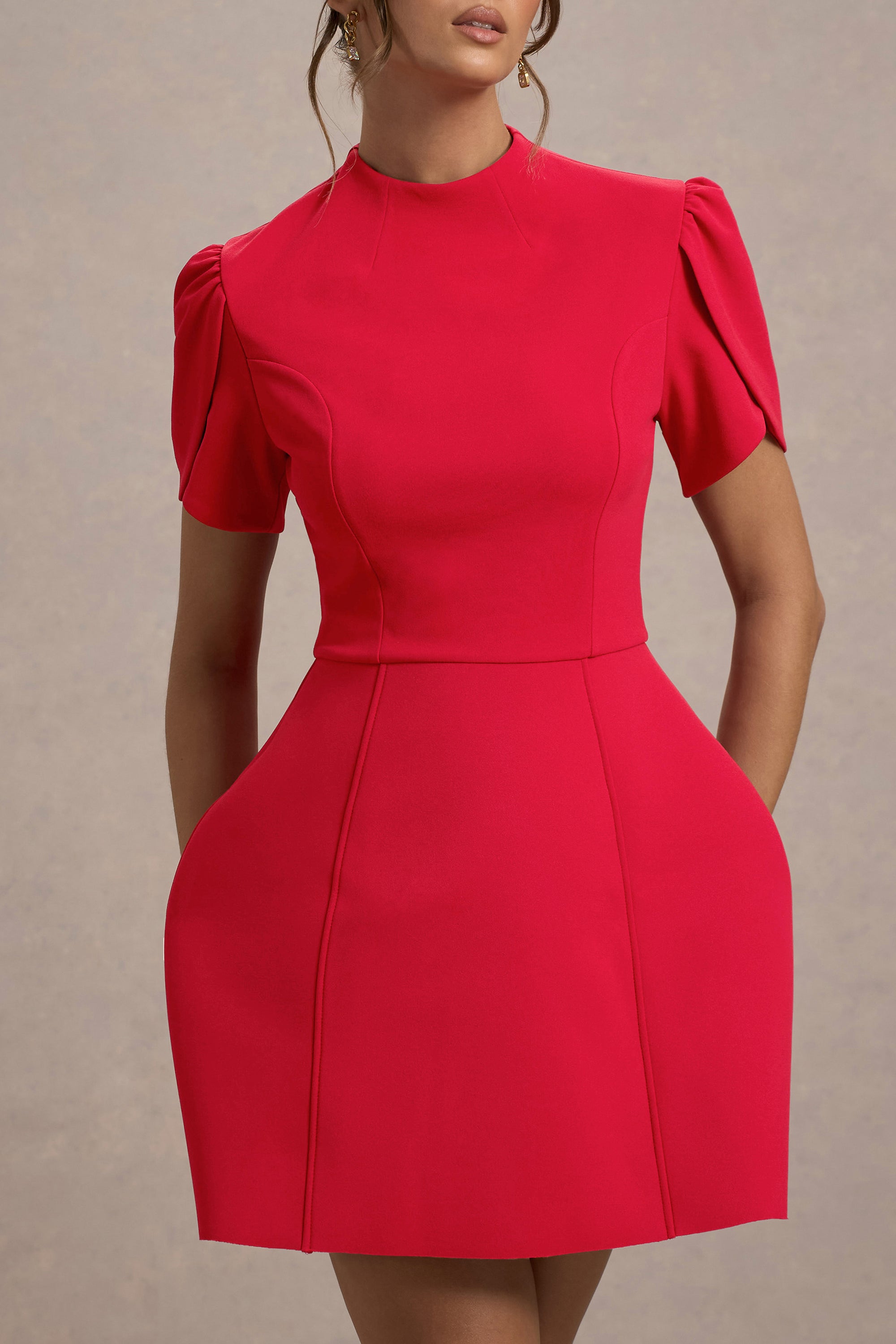 ECM_HR_CL138730100 - Carabella Red High-Neck Short-Sleeve Mini Dress12.jpg