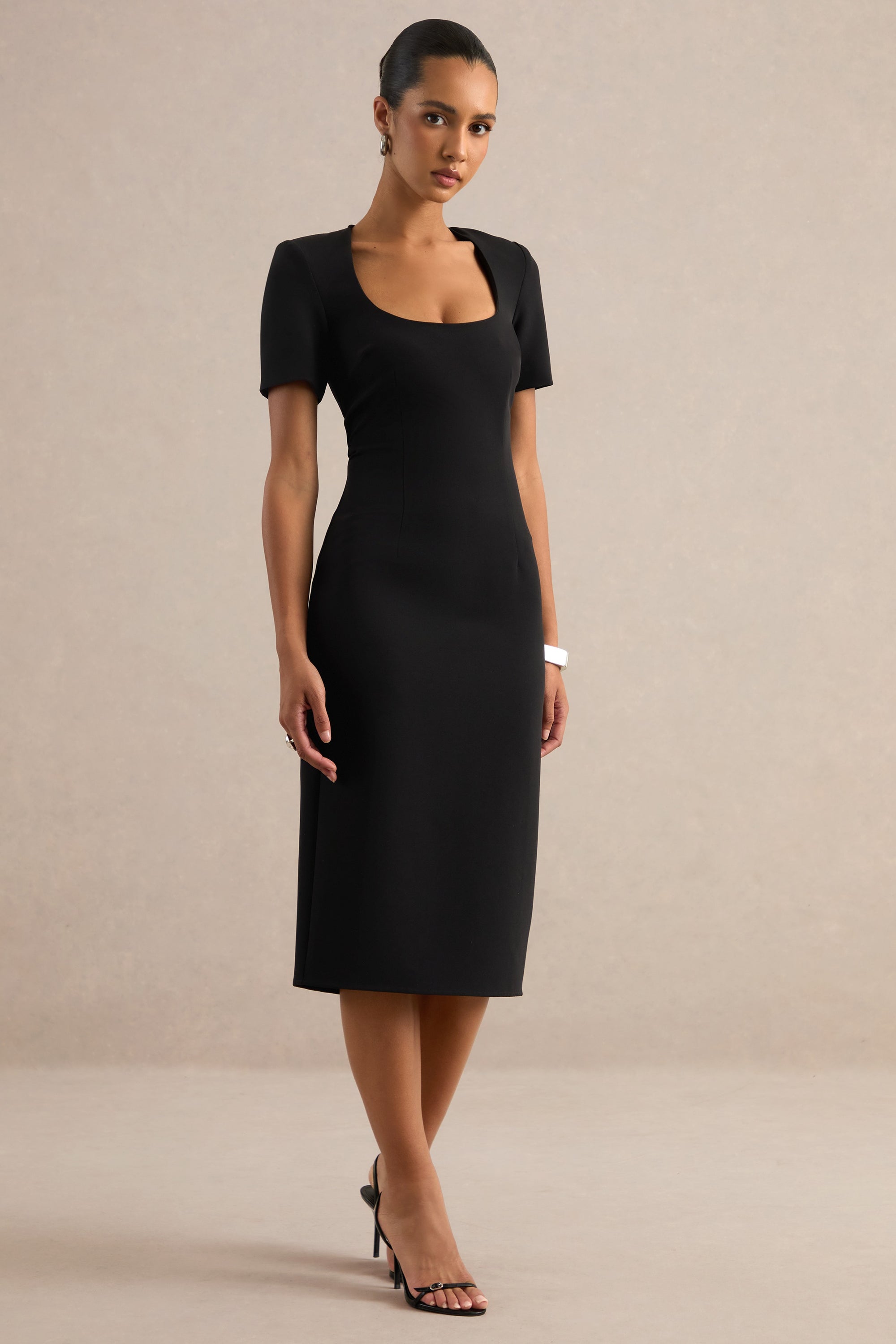 ECM_HR_CL138777001 - Elisiae | Black Scoop-Neck Midi Dress 2.jpg