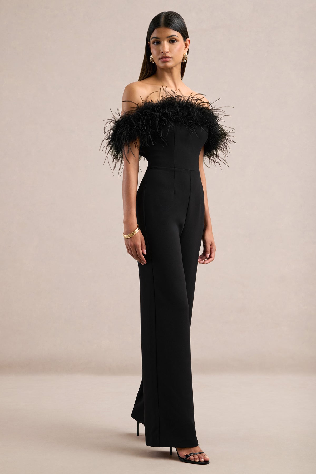 ECM_HR_CL138891001 - Halonna _ Black Off-the-Shoulder Wide-Leg Jumpsuit with Feather Trim1.jpg