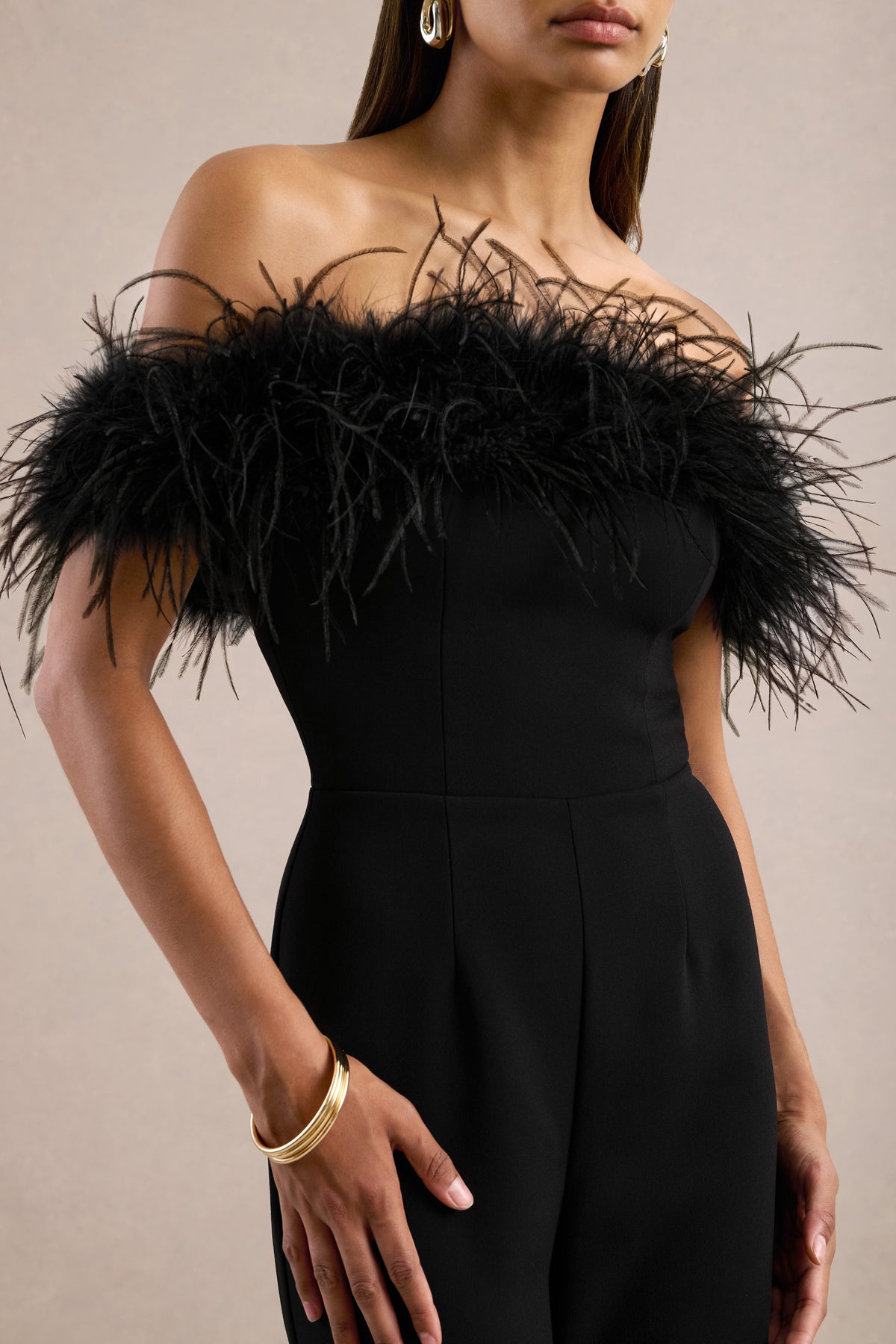 ECM_HR_CL138891001 - Halonna _ Black Off-the-Shoulder Wide-Leg Jumpsuit with Feather Trim3.jpg