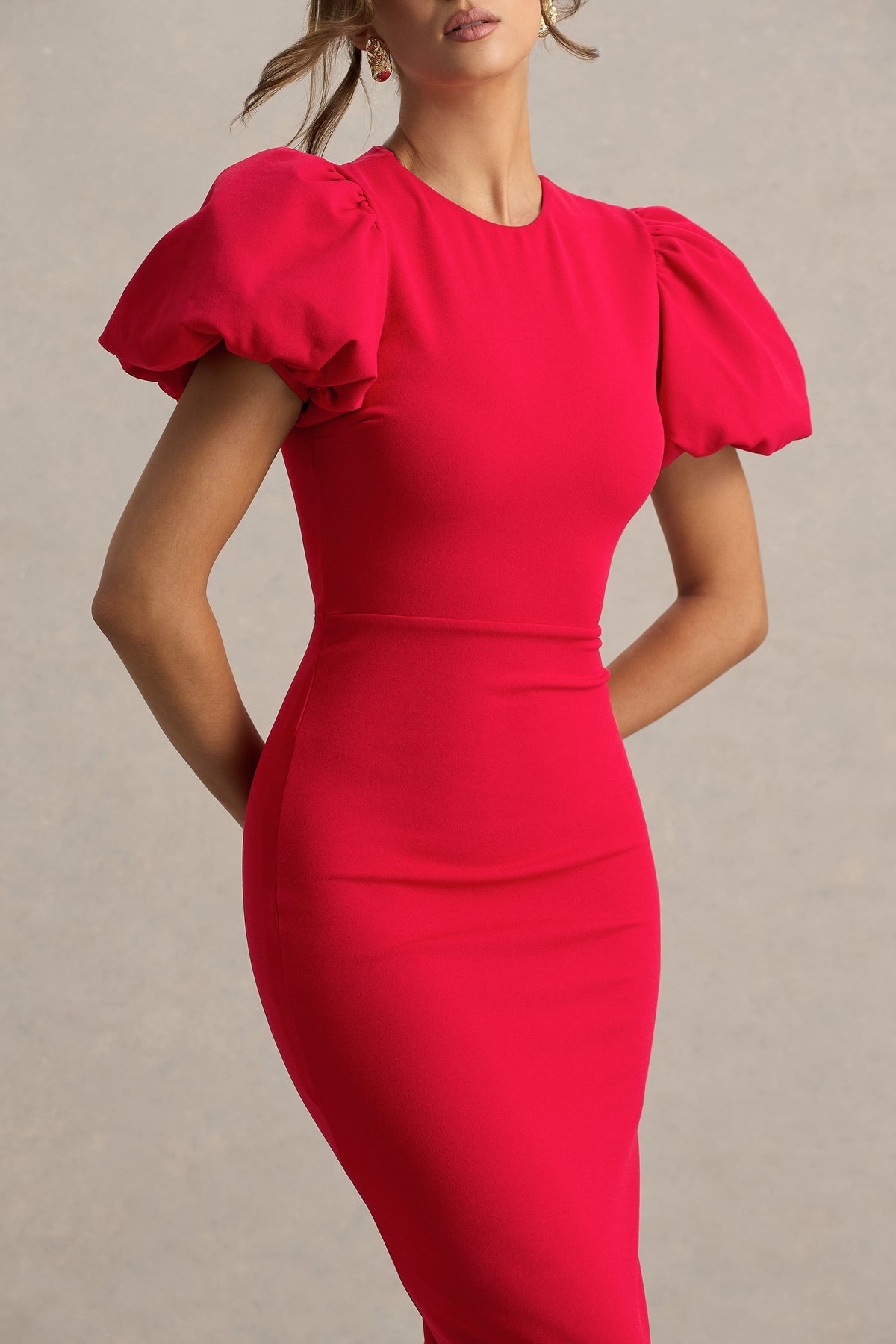 CL13904510006_HR_CL139045100_-_Dakota_Red_Puff-Sleeve_Midi_Dress_05