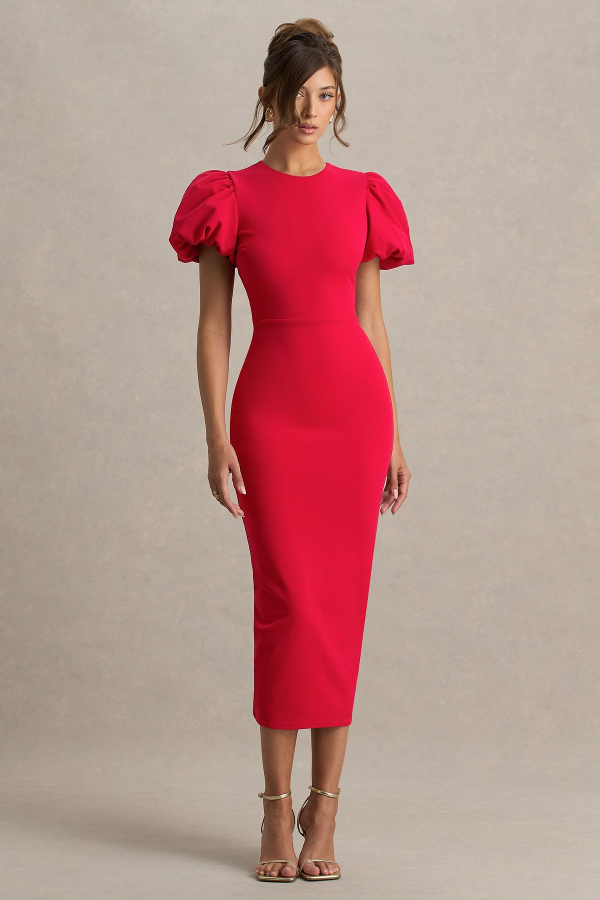 CL13904510006_HR_CL139045100_-_Dakota_Red_Puff-Sleeve_Midi_Dress_07H