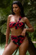 Bowline | Multi Print One Shoulder Knotted Bikini Top - Club L London - USA
