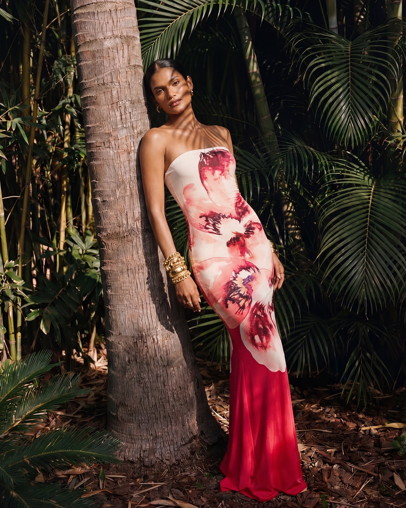 club l london dresses Club L London cup detail maxi dress in pink
