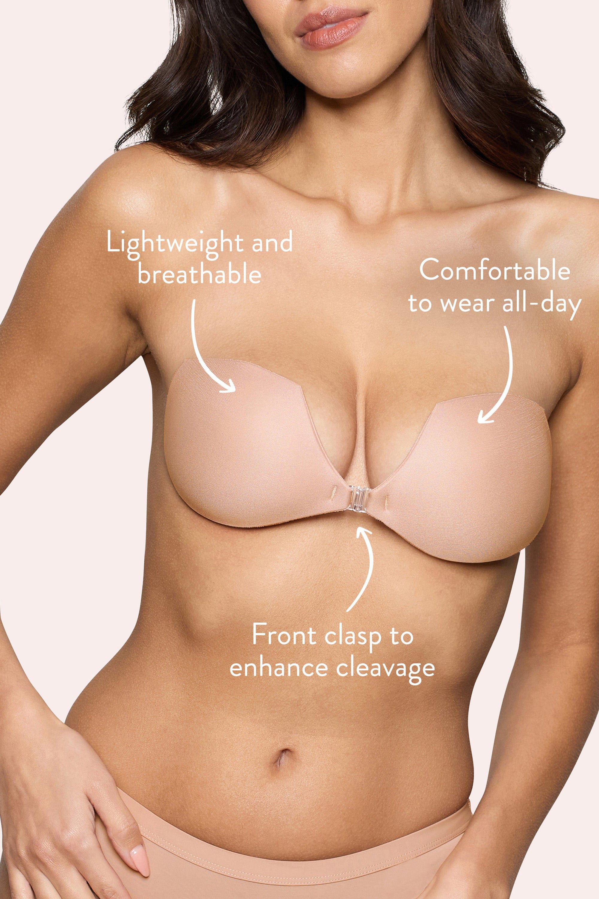 Demi Sticky Bra | Boomba Beige Demi Sticky Bra - Club L London - USA