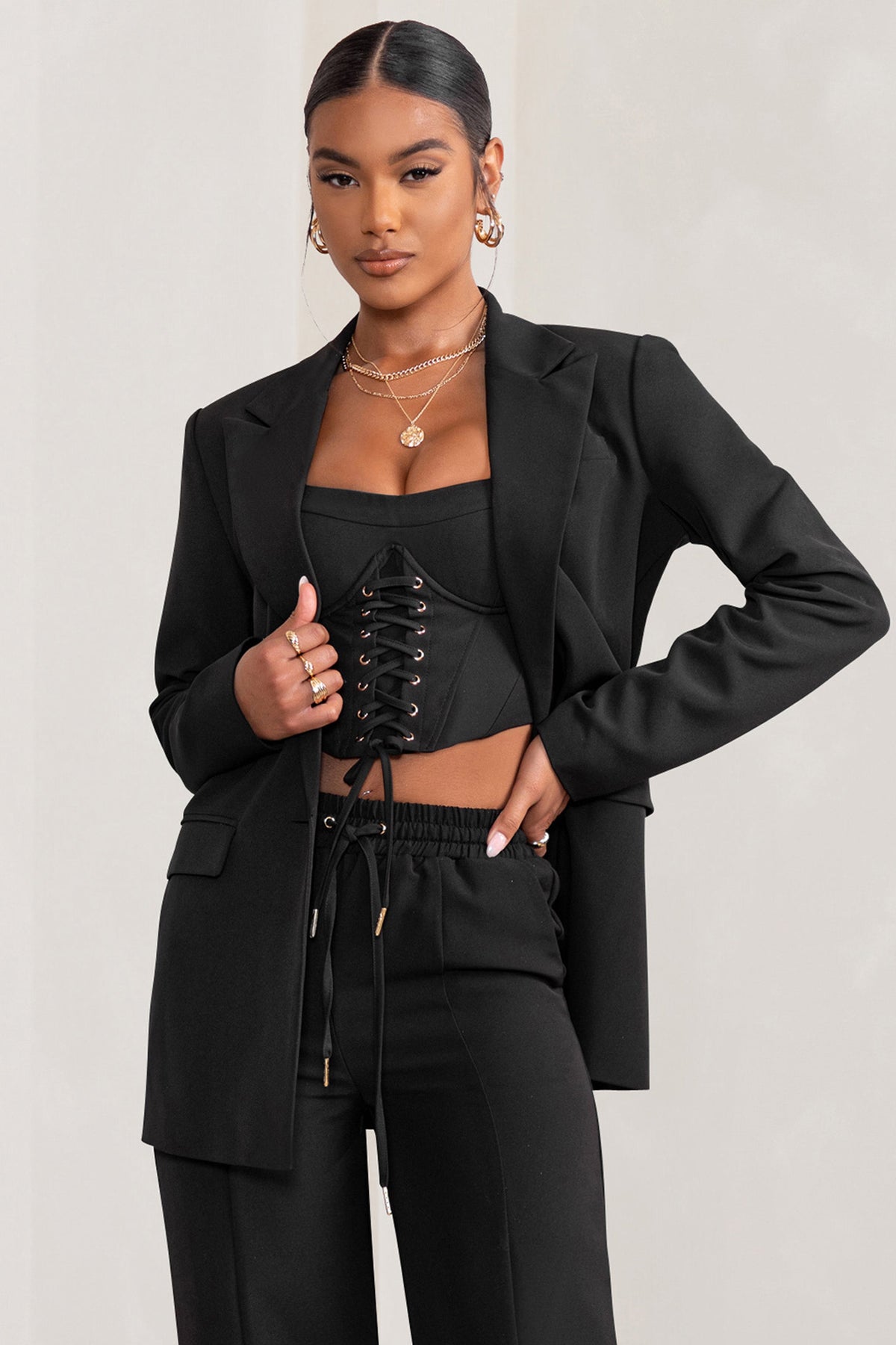 Missguided Lace Choker Detail Midi Dress Black, $81