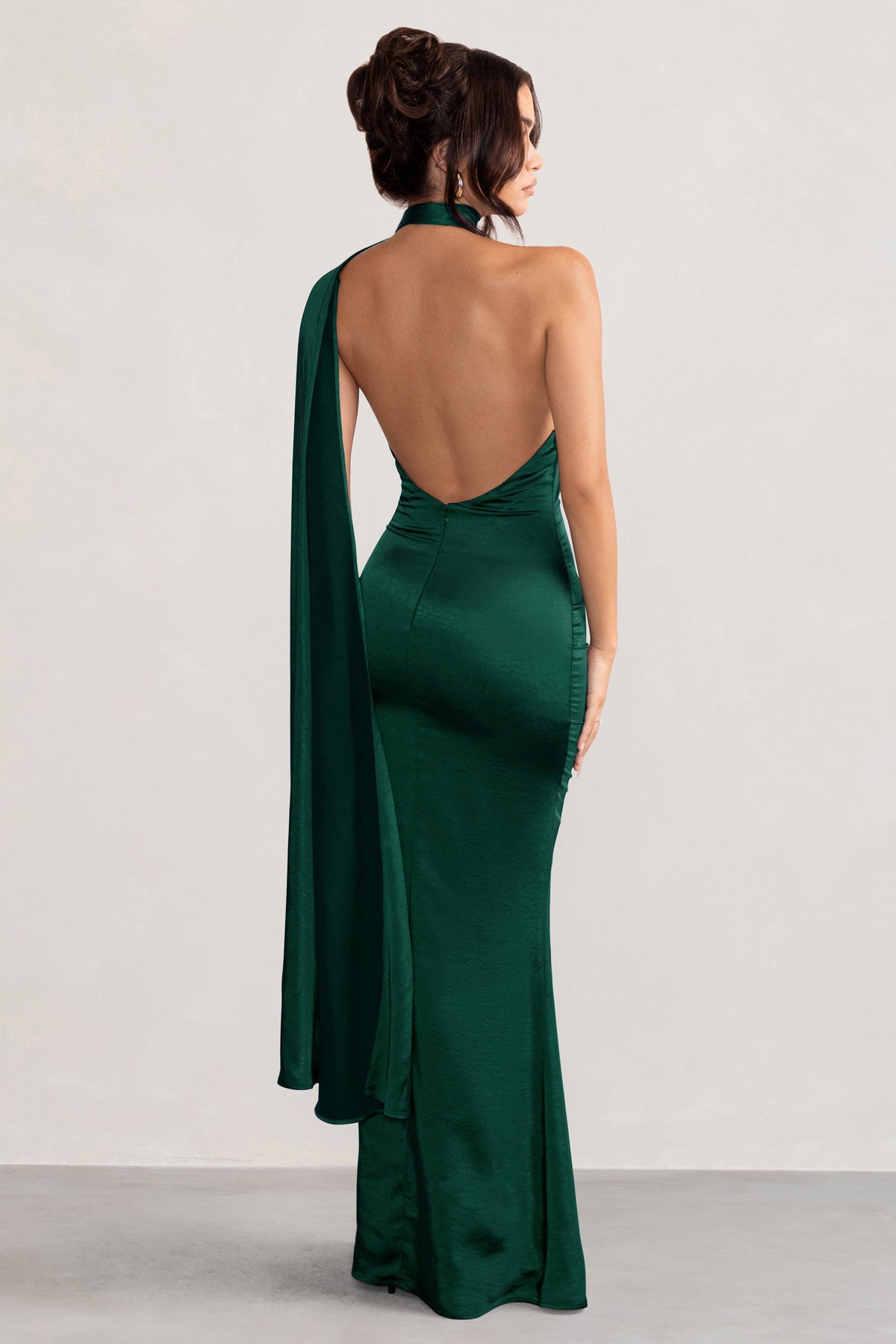Green Satin Cowl Neck Back Maxi Dress | PrettyLittleThing USA