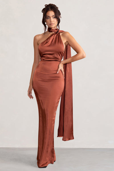 Size 12/14 AZAZIE Rust Gown – Emmi's Closet