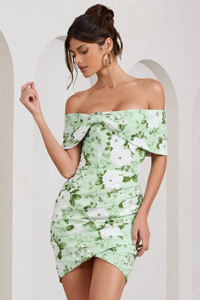 Floral print mini dress best sale
