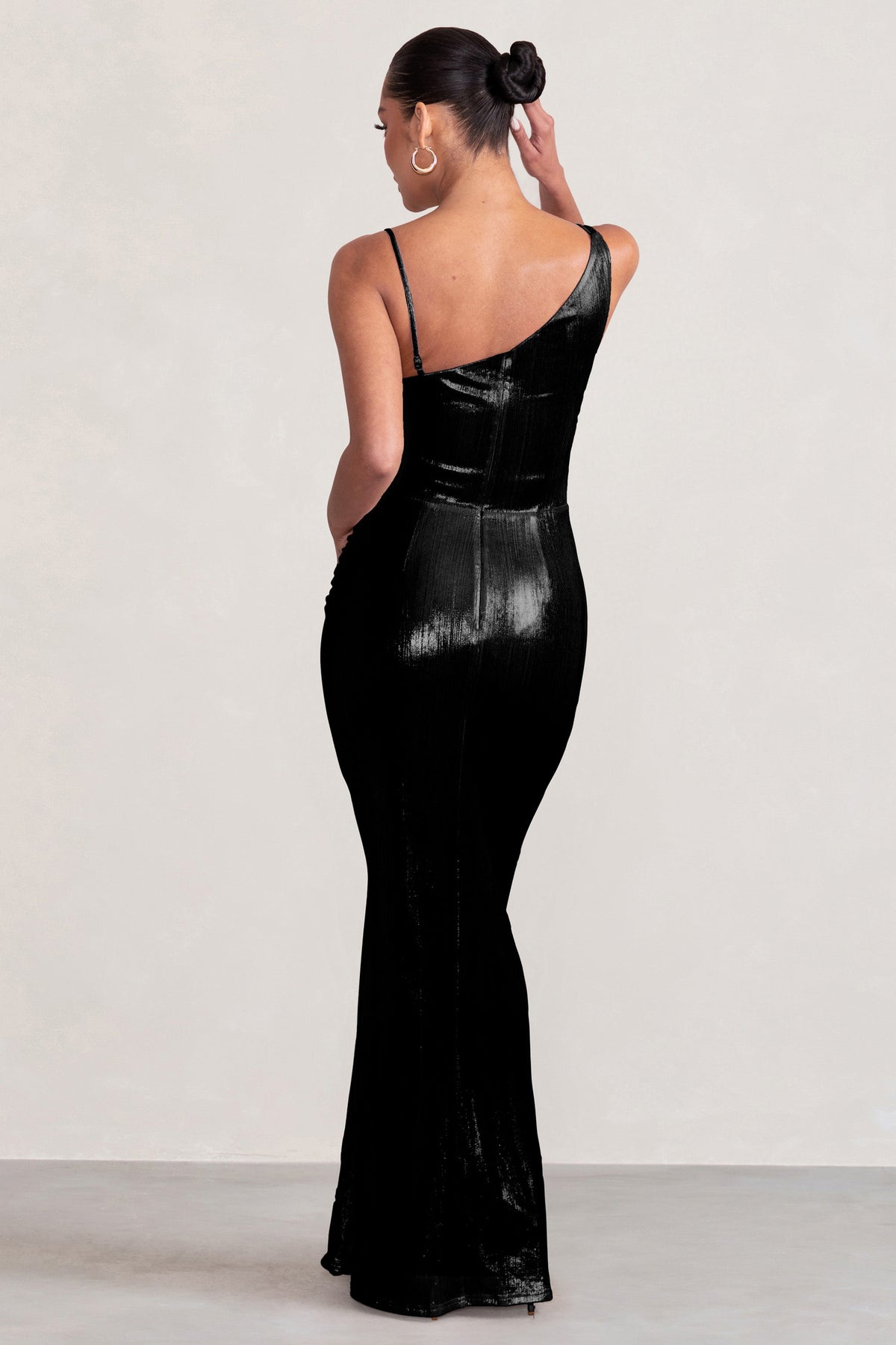 Galaxy Shimmer Black Maternity Cowl Neck Maxi Dress – Club L London - USA