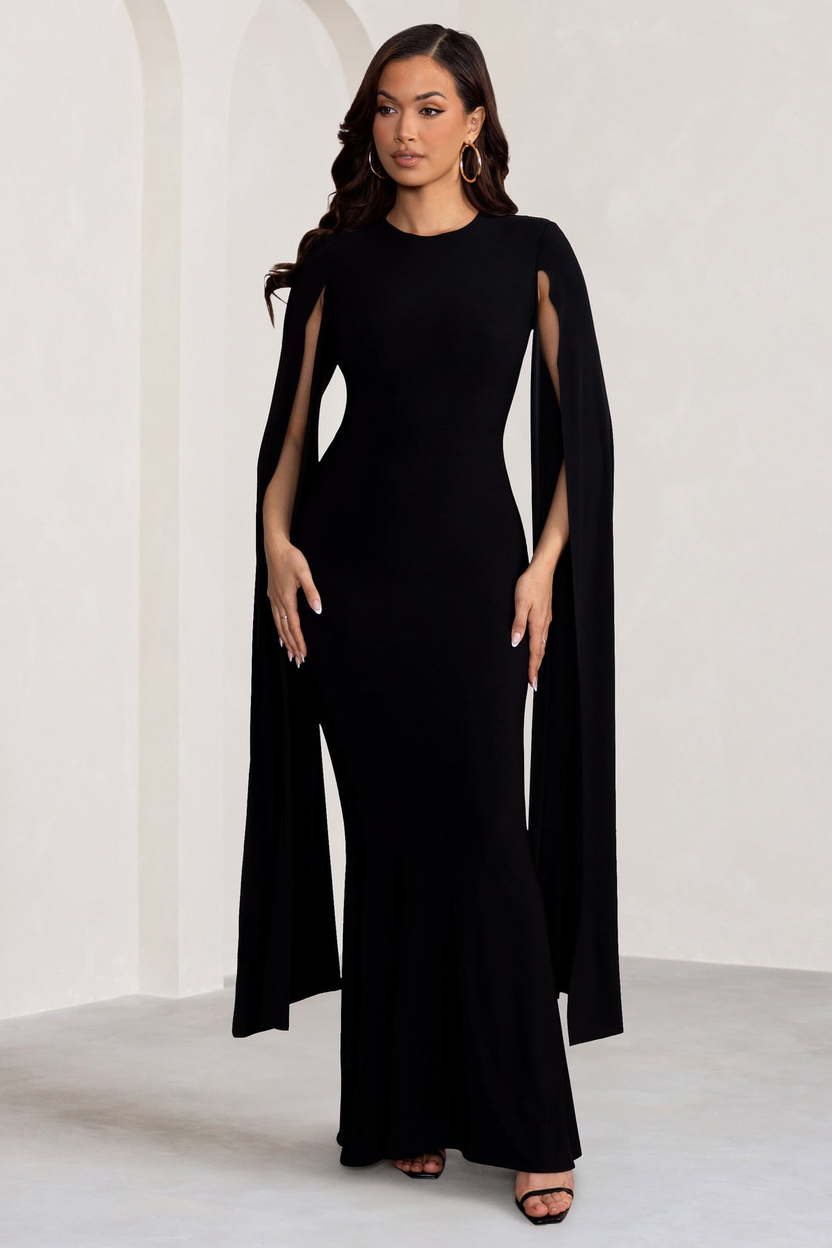 3D Floral One Shoulder Cape Gown by Amelia Couture 388 – ABC Fashion