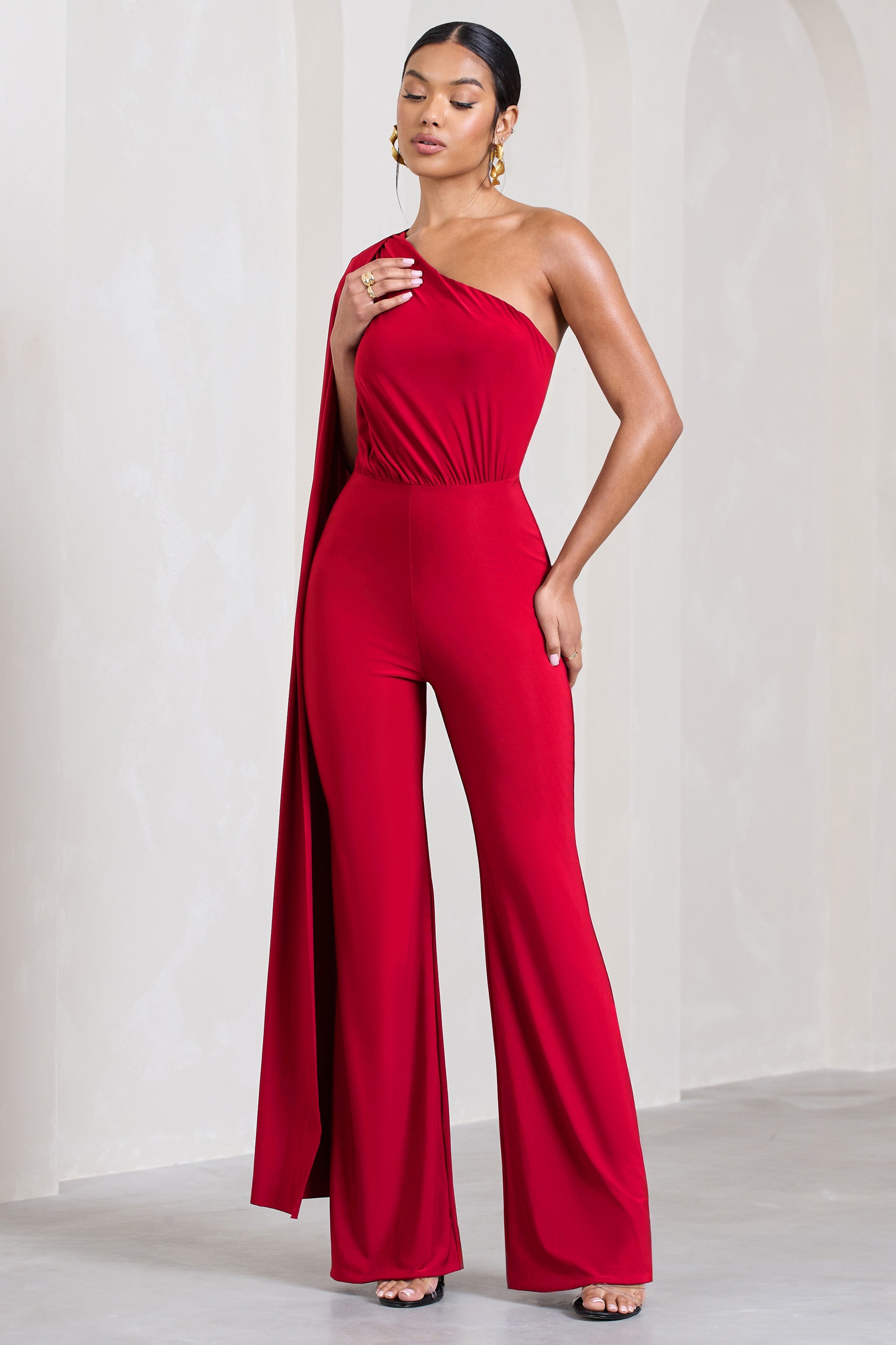 ■DHYANI■ Citta one shoulder jumpsuit (Red wine) 11783441_2451631.jpg