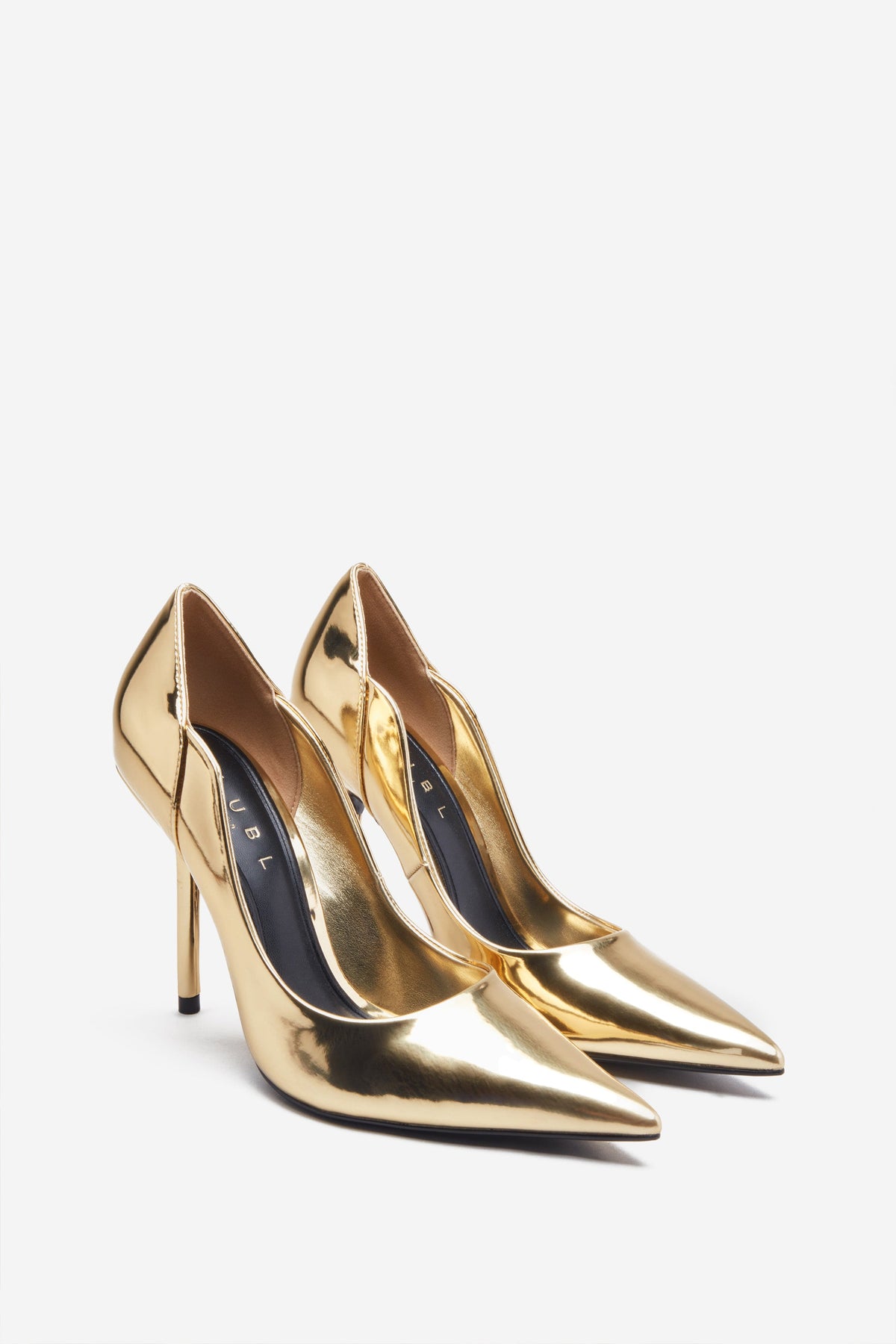 Gold heels pointed best sale