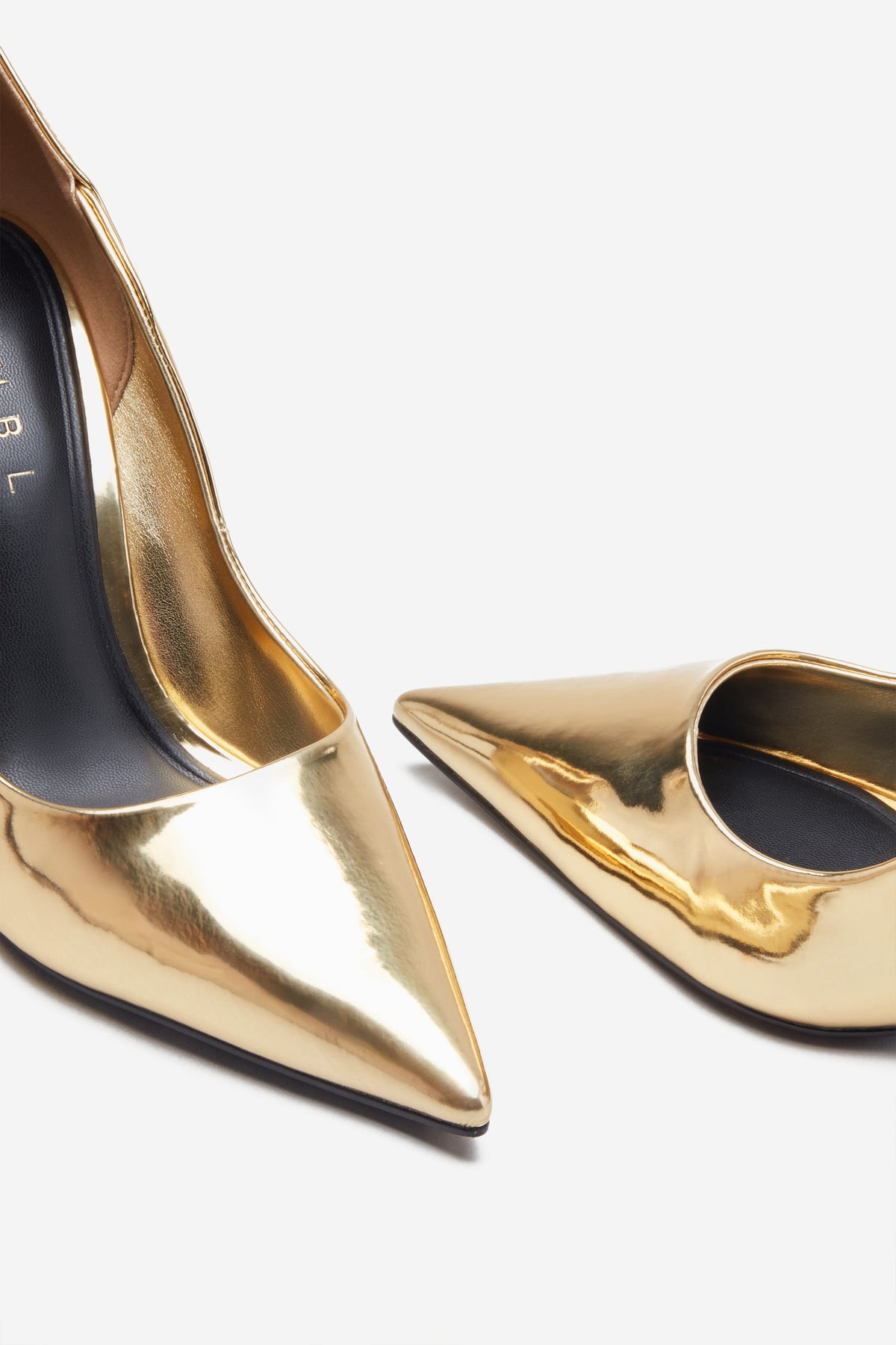 Maureen 100mm Silver & Gold Leather Stiletto Mules | Malone Souliers