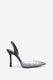 Covergirl | Black Diamante Sling Back Pointed Heels - Club L London - USA