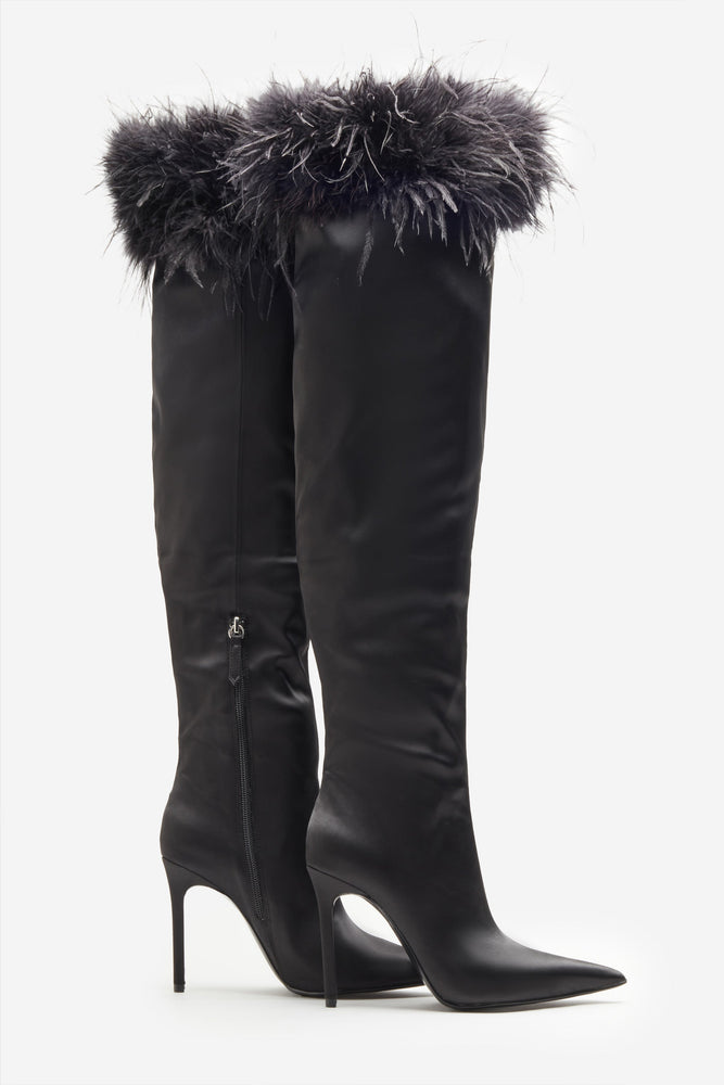 CHACOTT - 新品同様stinaスティナtweed leg warmer / black stina / tweed leg warmer / black