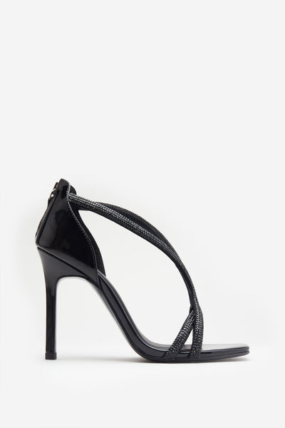 Black and diamante shoes best sale