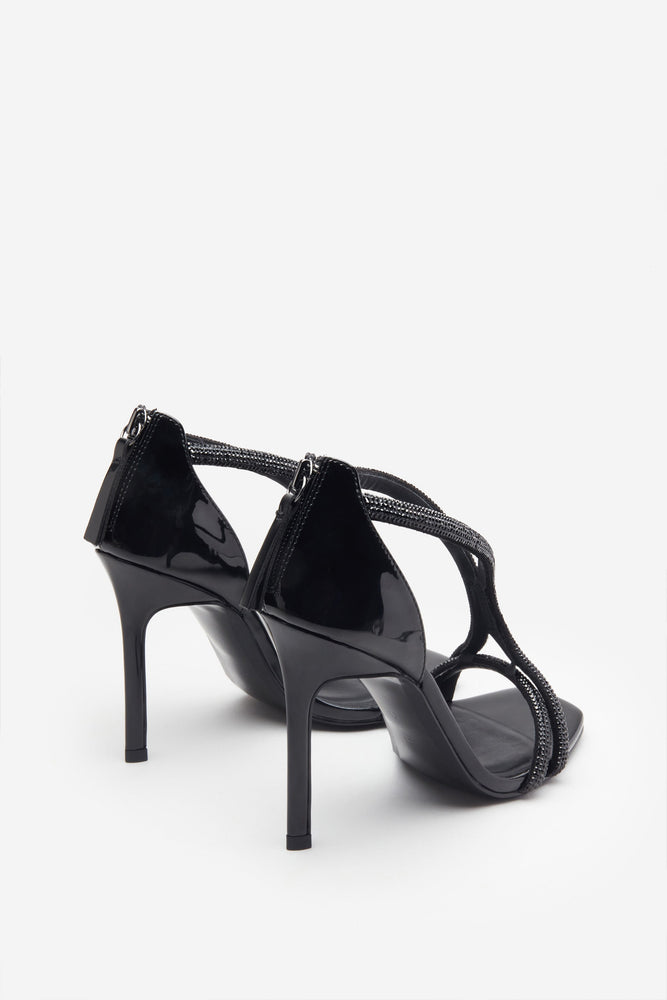 Buy online Black Pu Ankle Strap Sandals from heels for Women by Heatwave  for ₹2799 at 54% off | 2024 Limeroad.com