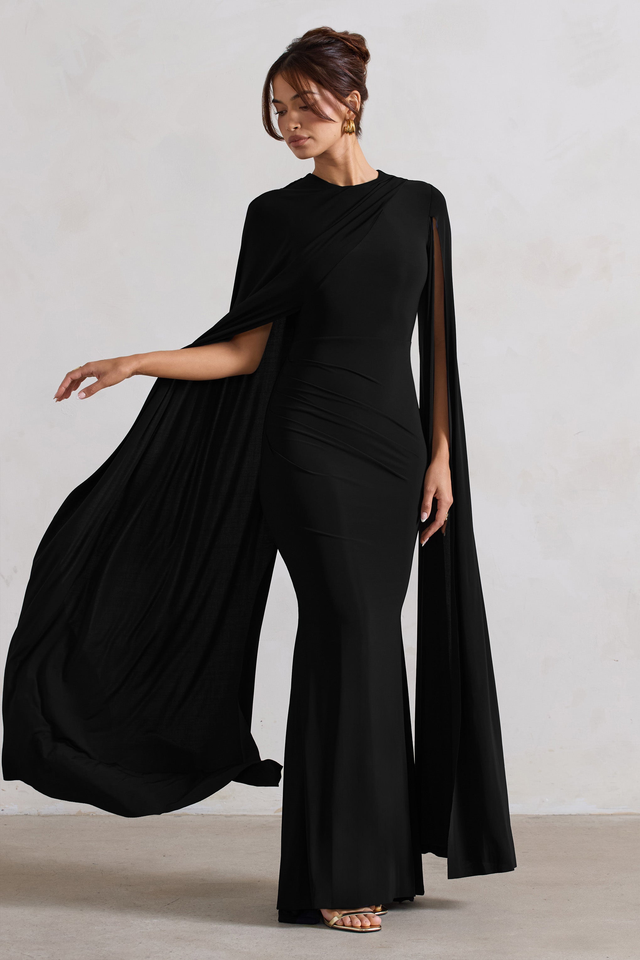 美品 LOUREN asymmetry cape pencil dress louren】asymmetry cape pencil dress - メルカリ