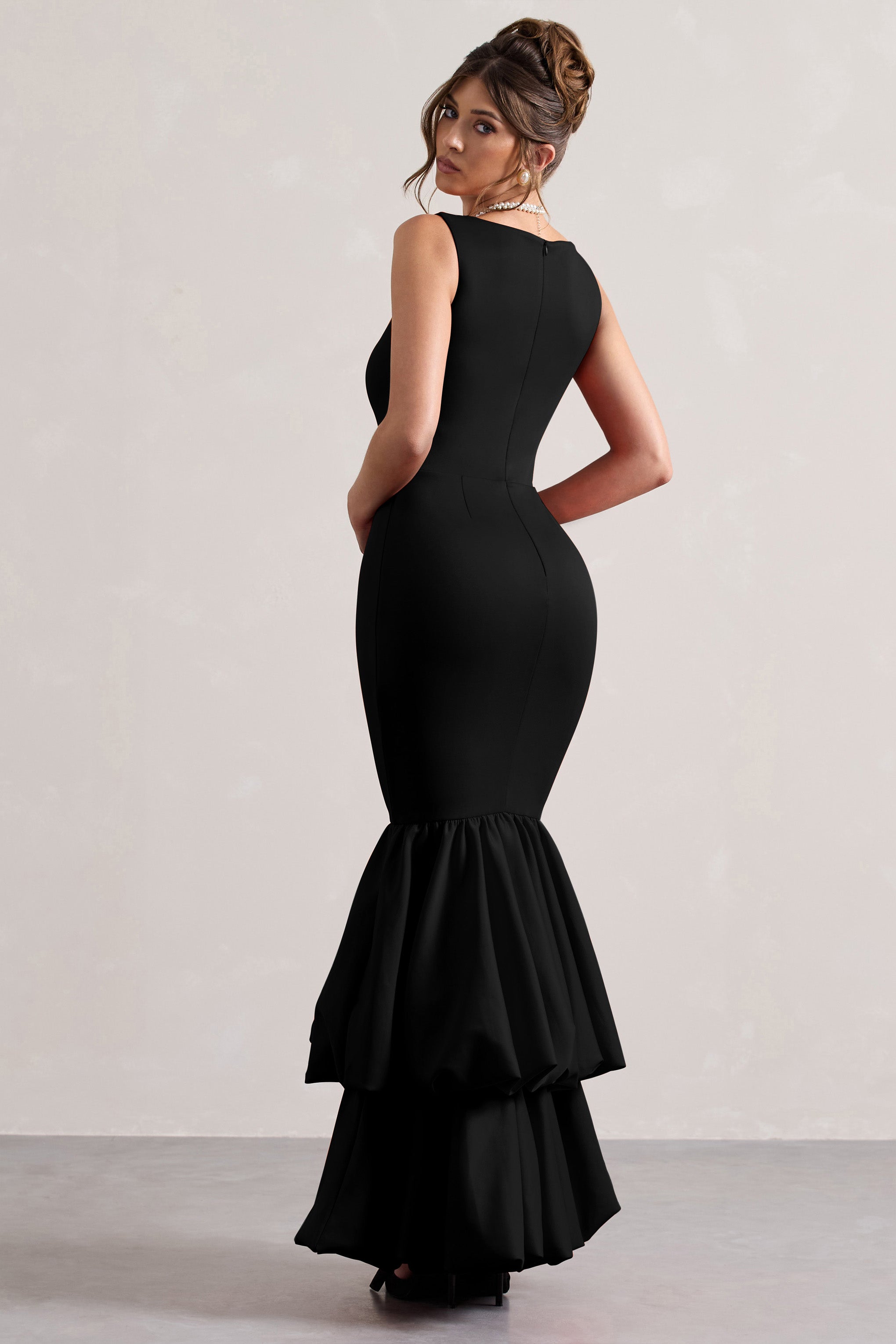 louren]volume flare dress