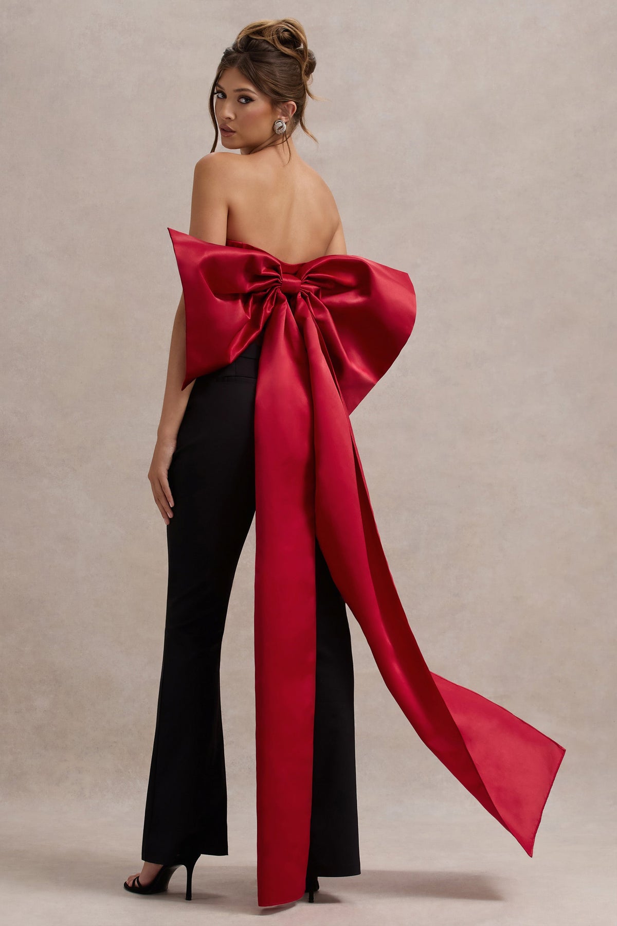 Satin bow top new arrivals
