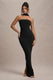 Nobu | Black Bandeau Maxi Dress With Halter-Collar - Club L London - USA