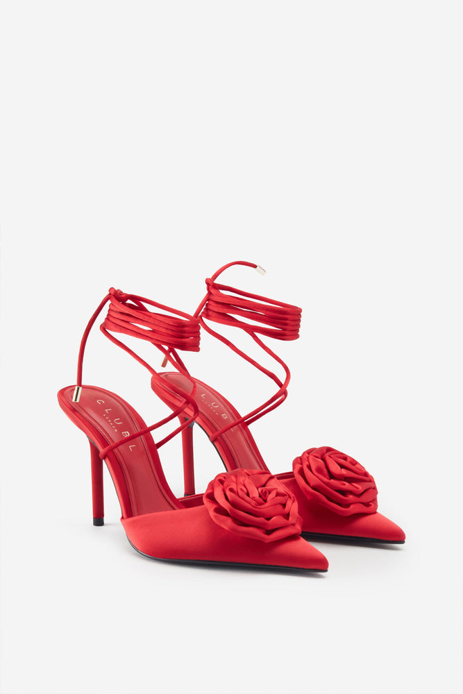 Scarosso Sweet Lace sandals - Red