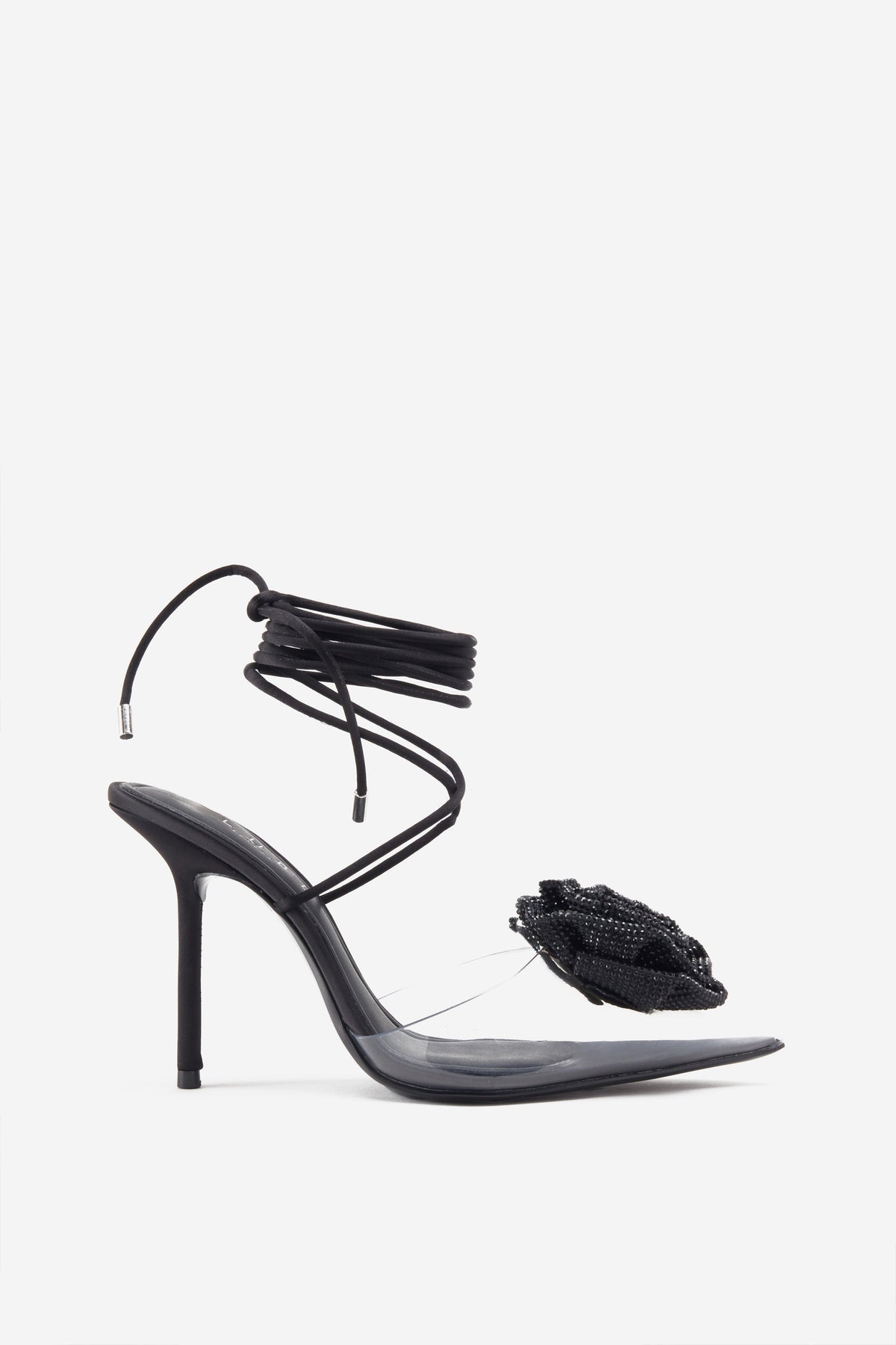 Amazon.com | Allegra K Women's Clear Strap Stiletto Heel Lace Up Blue  Sandals 6 M US | Heeled Sandals