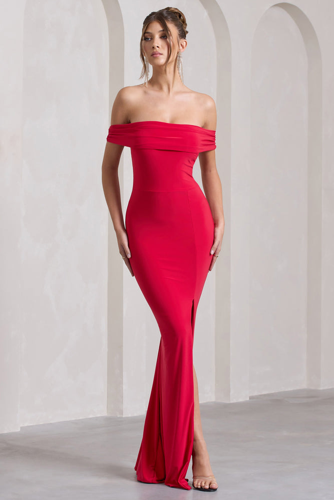 【海外限定】GinaBacconi ドレス☆Sadie Off The Shoulder Maxi Sadie Off The Shoulder Maxi Dress With Trim – Gina Bacconi