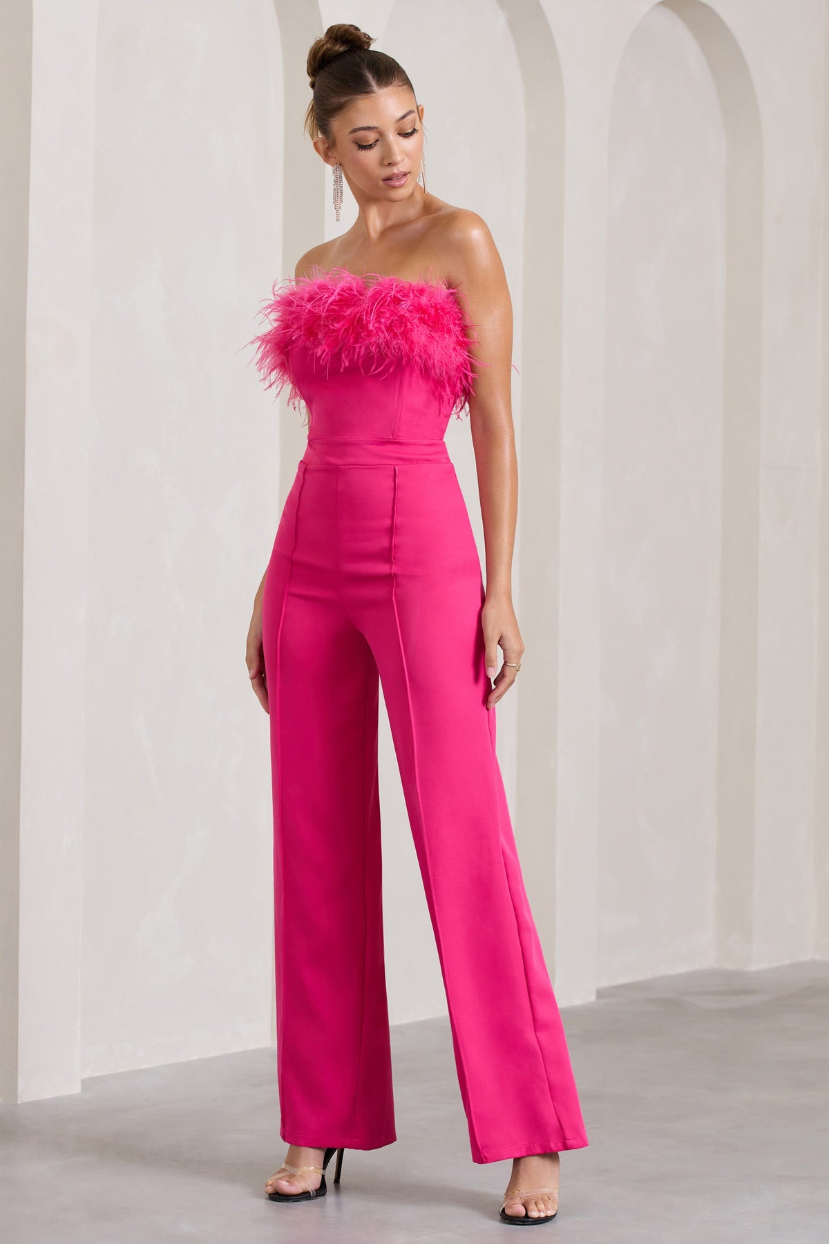 Hot Pink Feathers Jumpsuits for Women,birthday Party Dress,alternative  Wedding Dress,jumpsuit Formal Plus Size Wedding,wide Leg Jumpsuit - Etsy  Norway