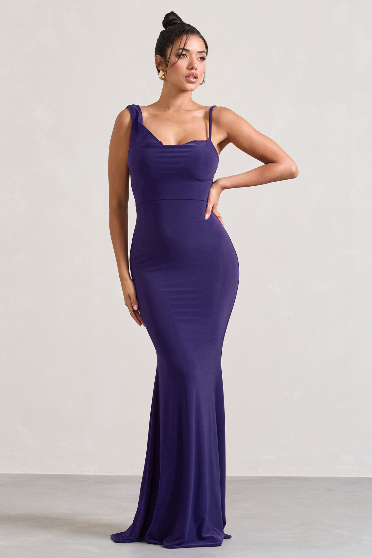 Scoop Women's Asymmetrical Satin Ruffle Cami Dress, Sizes XS-XXL