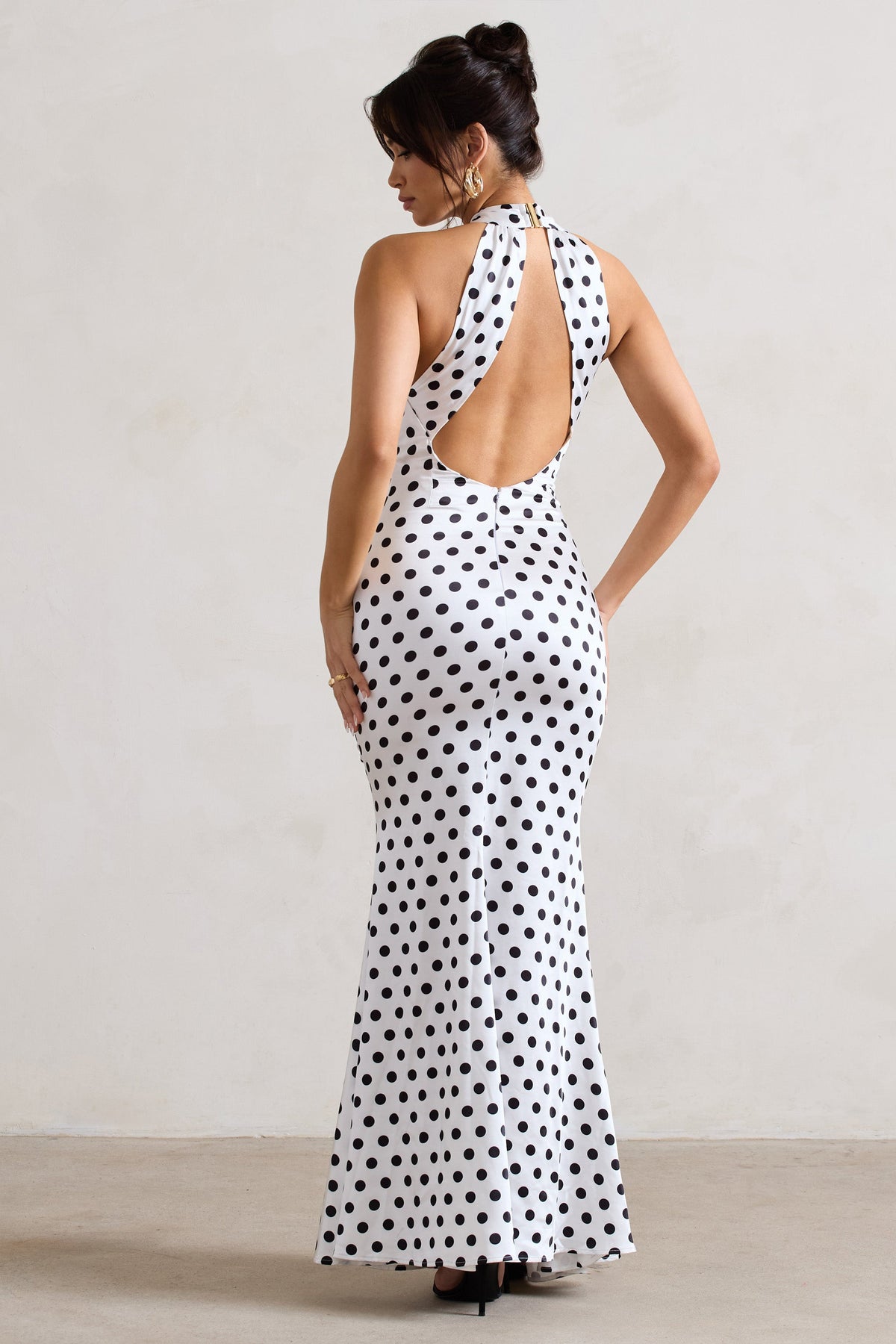 WB_CL126739135-UnstoppableWhitePolkaDotSatinCrossOverHalterNeckMaxiDress10