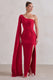 Romi | Red One Shoulder Twist Design Maxi Dress - Club L London - USA