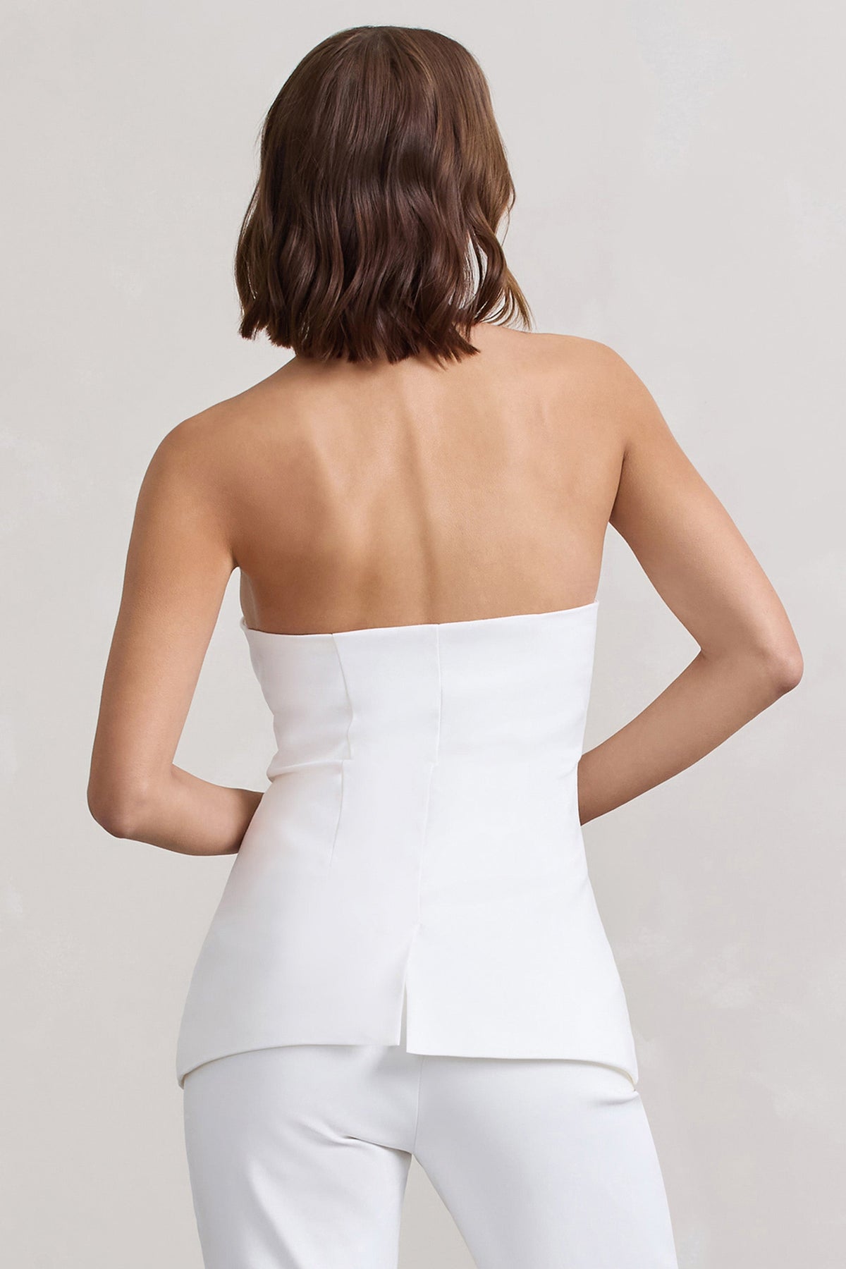Kehlani White High Waist Flared Tailored Trousers – Club L London - USA