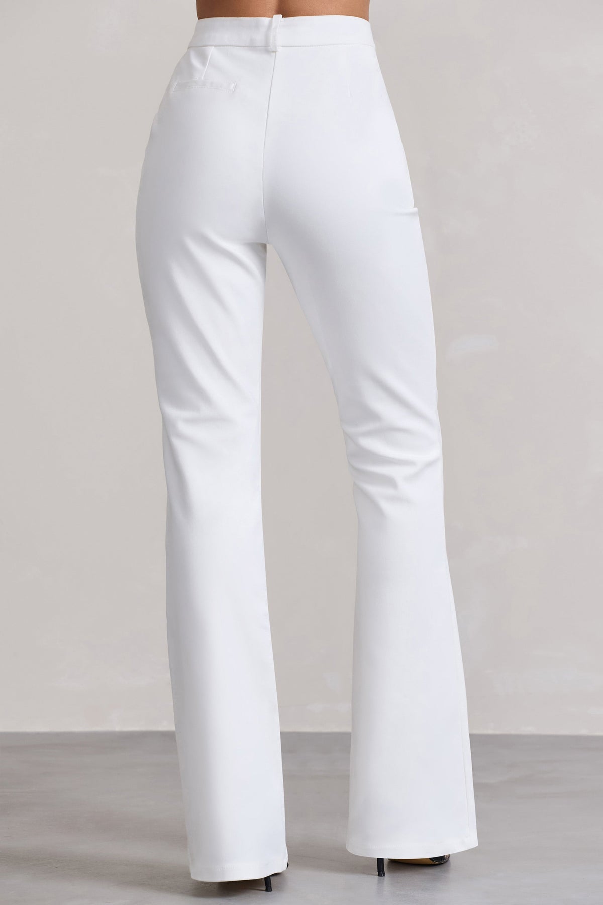 High Waist White Flare Pants, Pants for Women, Office Meeting Pants, White  Formal Pants, Trousers Women - Etsy