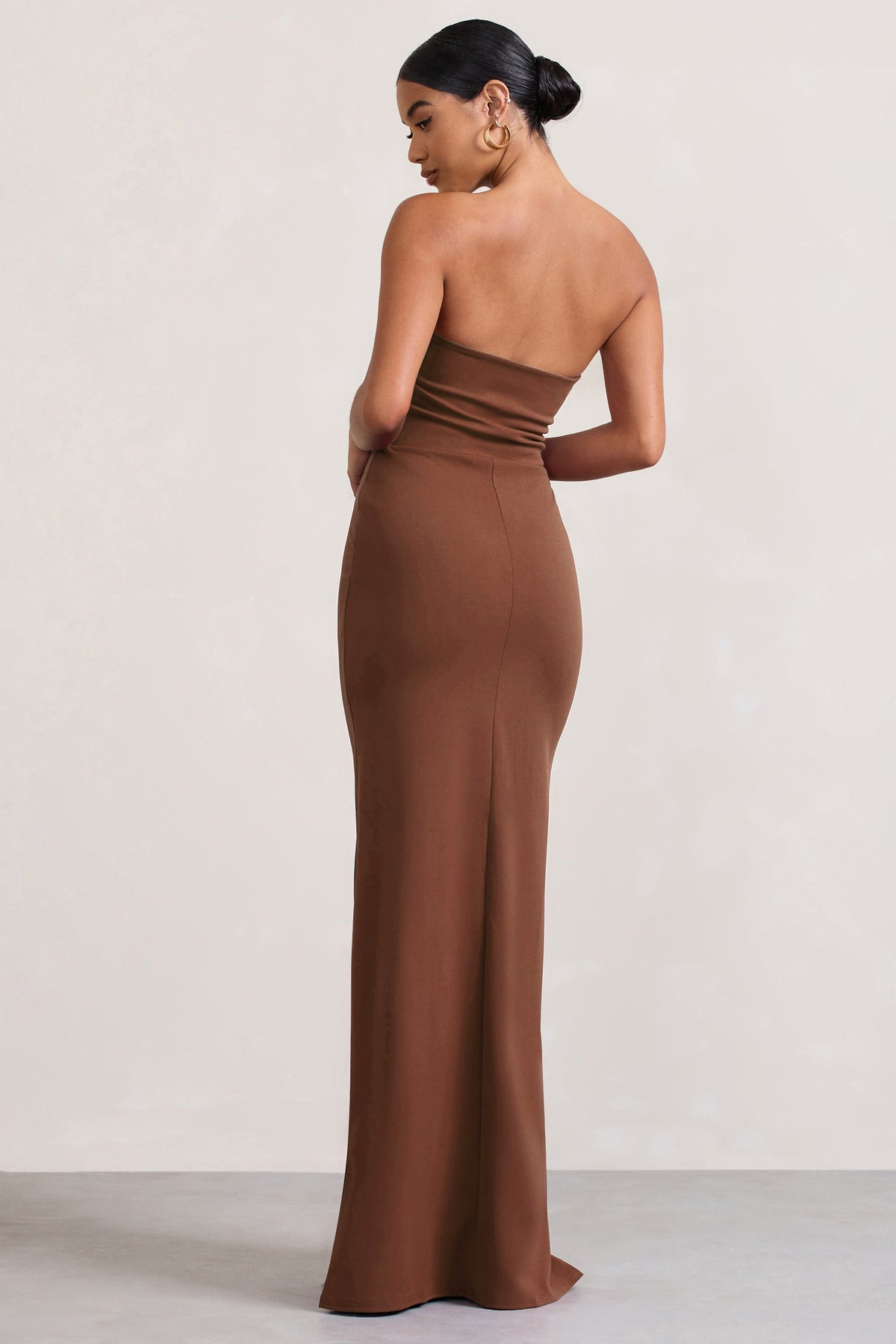 Brown & Apricot Bandeau Maxi Dress X30011, LASCANA