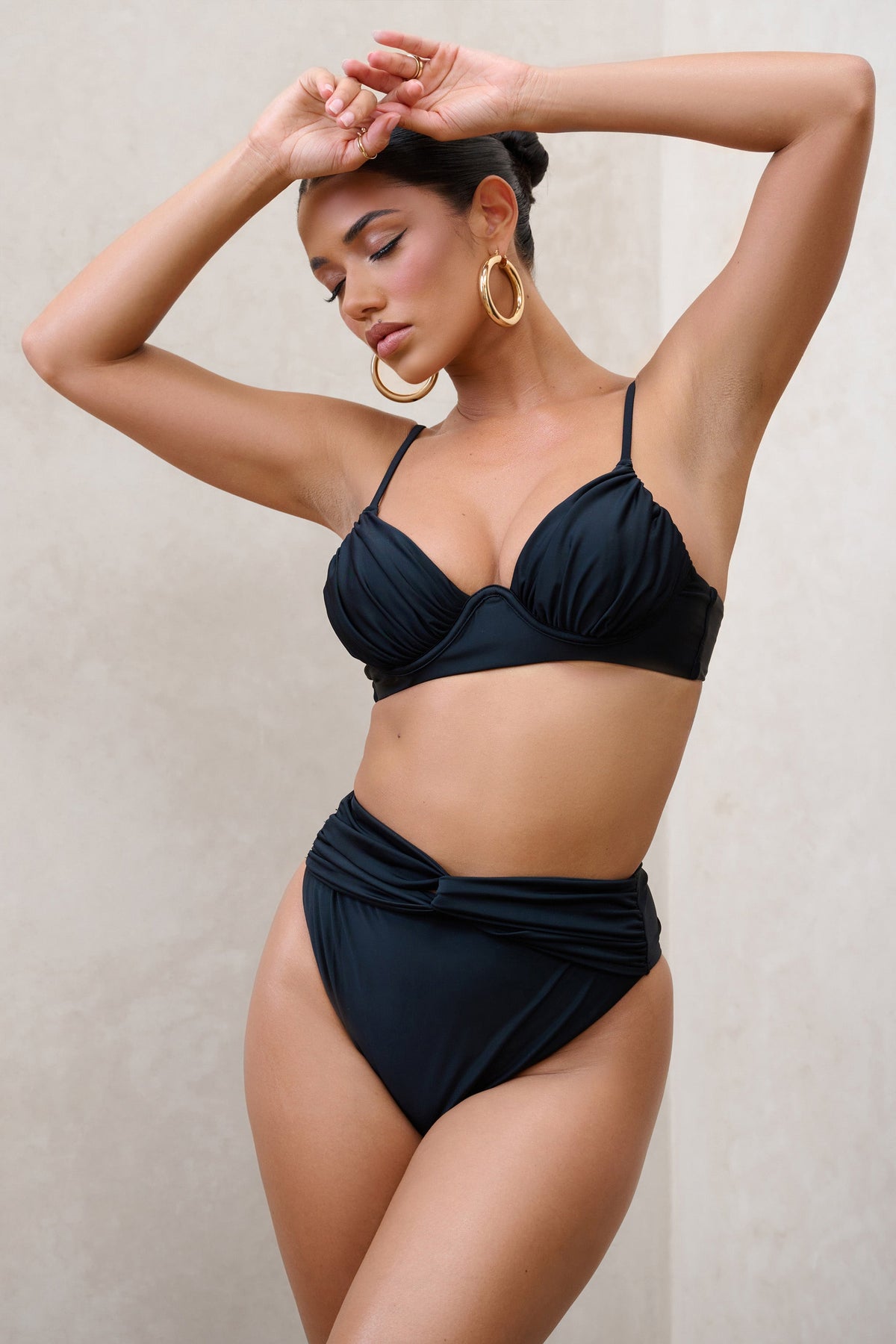 Black Maternity Bikini Set, High Waist Maternity Bikini Bottom, Maternity  Swimsuit, Black Mama Swimsuit Set -  Sweden