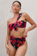 High Tide | Multi Print High Waisted Twist Front Bikini Bottoms - Club L London - USA