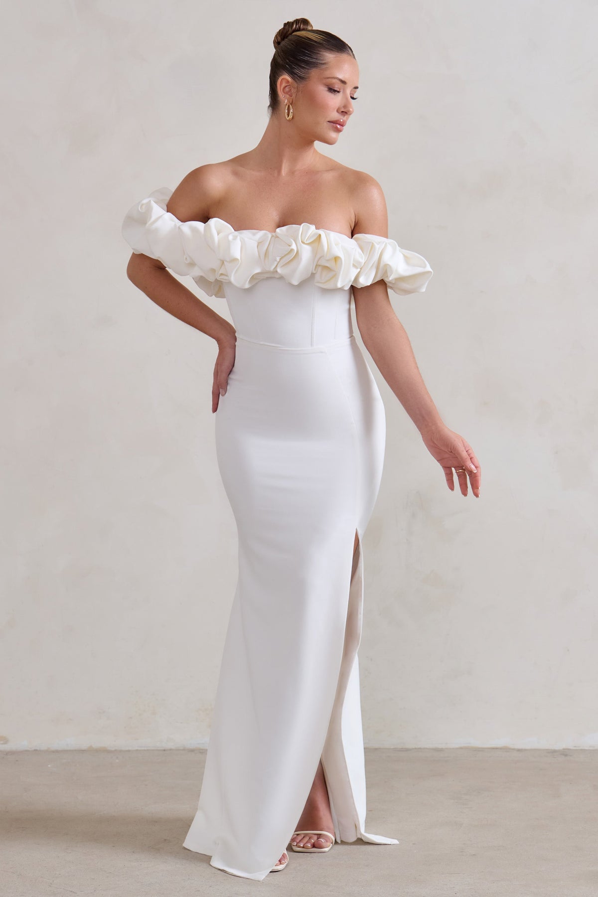 White bardot maxi Clearance
