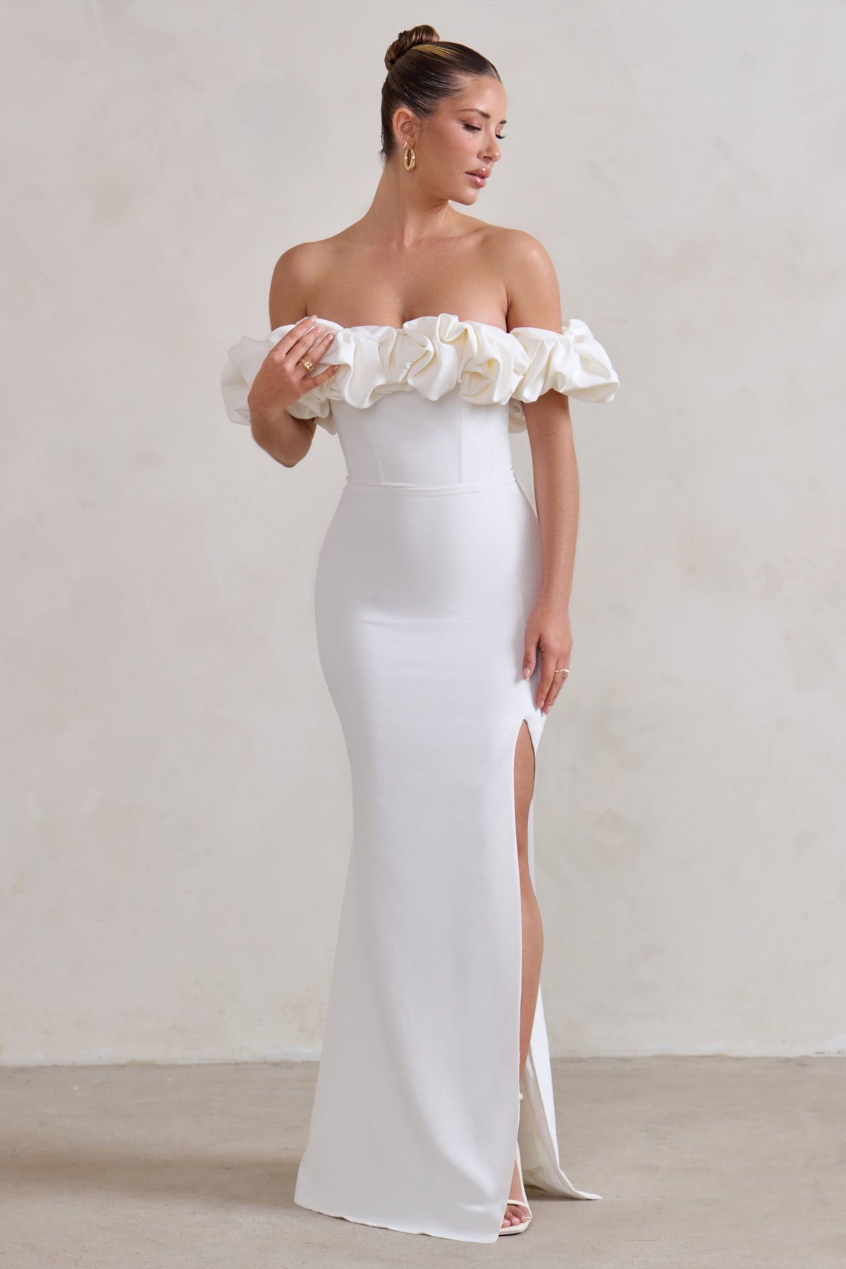 White bardot maxi Clearance