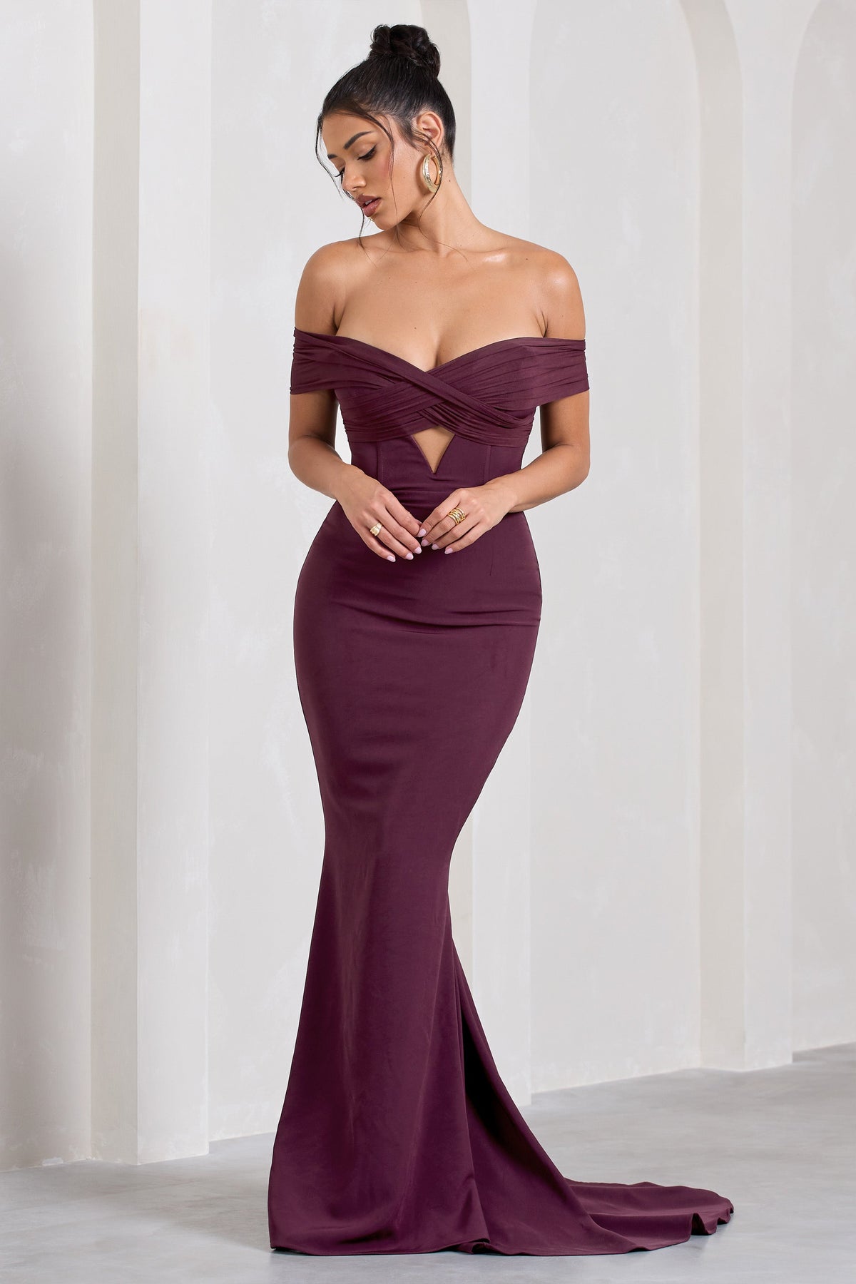 Burgundy 2025 fishtail dress