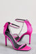 Oh Please | Pink Strappy Heeled Sandals With Diamante Chains - Club L London - USA