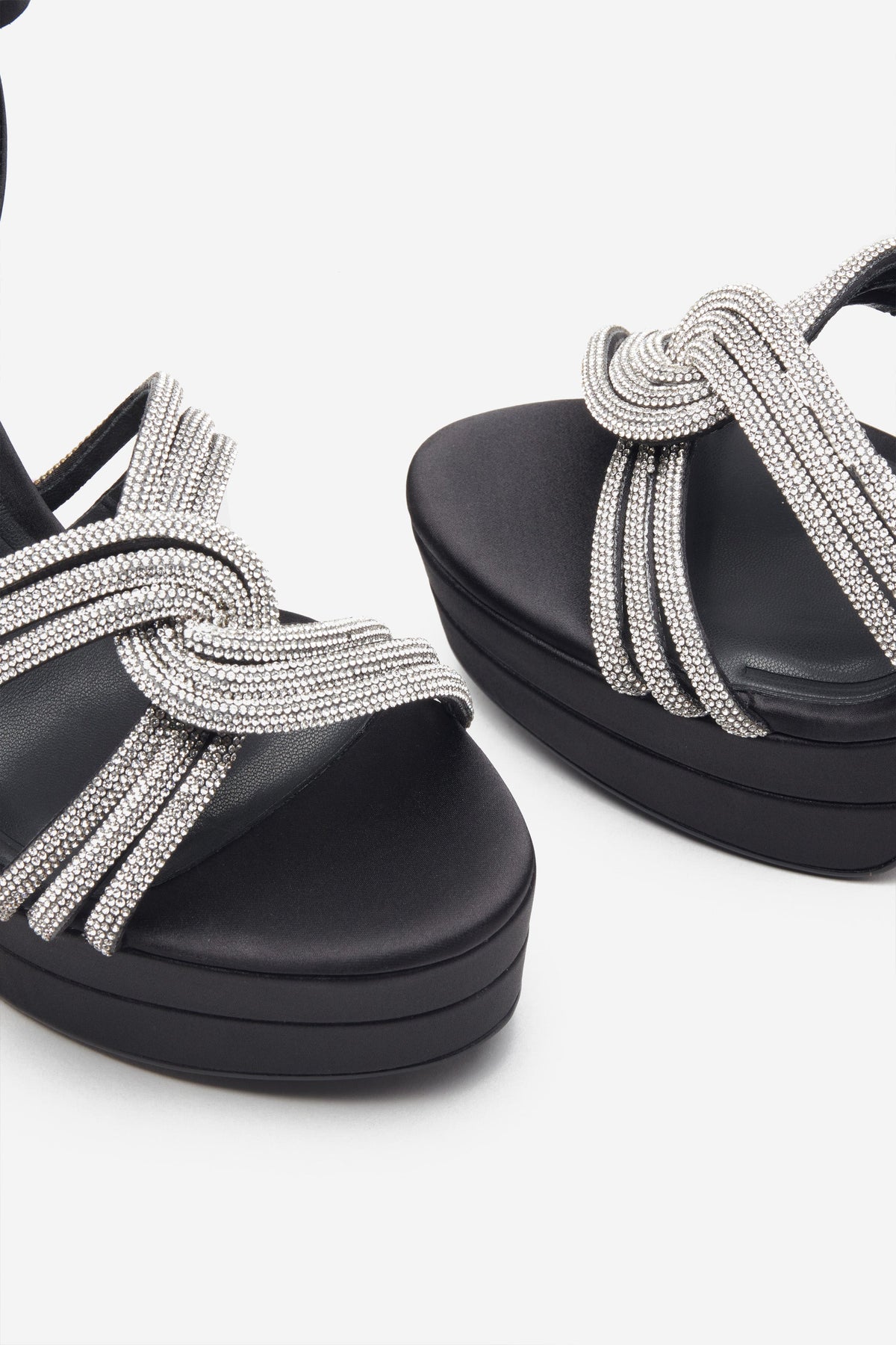 Heppell Platform Heels - Black Nubuck – Verali Shoes