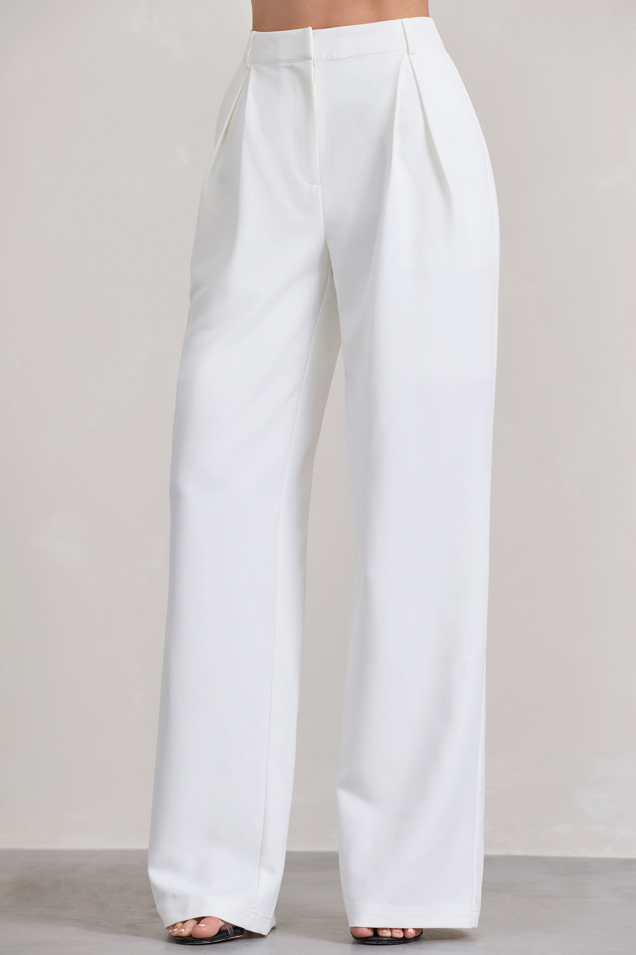 WomanityBySNY Side Ruffle Wide Leg Flared Pants, High Waist Black Maxi Trousers, Palazzo Pants, 2x 3X 4X Cocktail Pants for Women, Plus Size Clothing